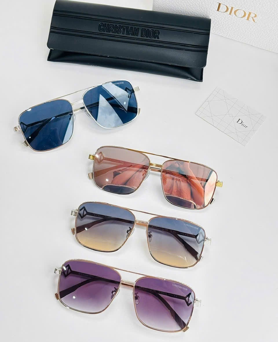 Kính Dior CD Diamond S9U Gold-Tone Mirrored Navigator Sunglasses 2