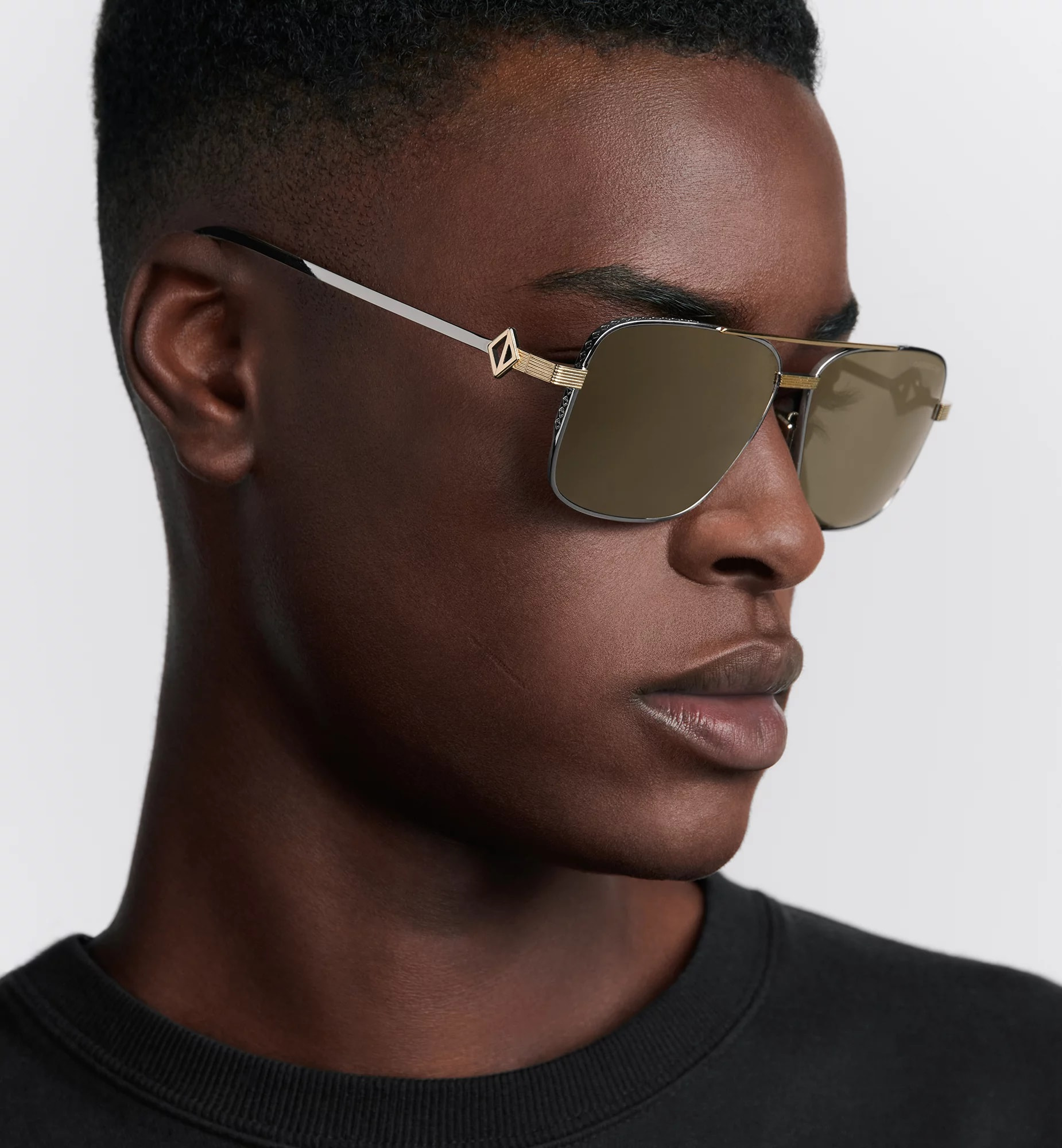 Kính Dior CD Diamond S9U Gold-Tone Mirrored Navigator Sunglasses 3