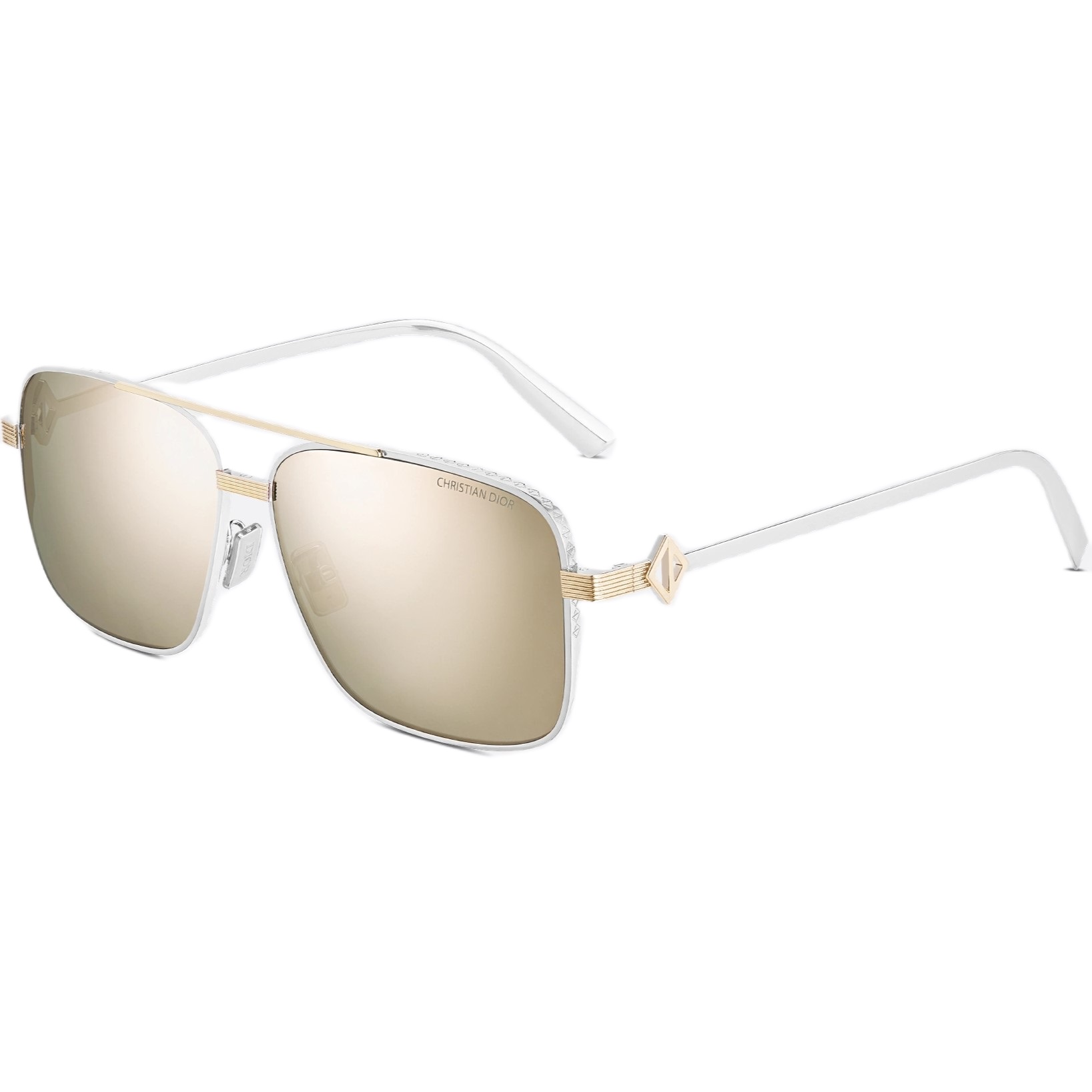 Kính Dior CD Diamond S9U Gold-Tone Mirrored Navigator Sunglasses 5