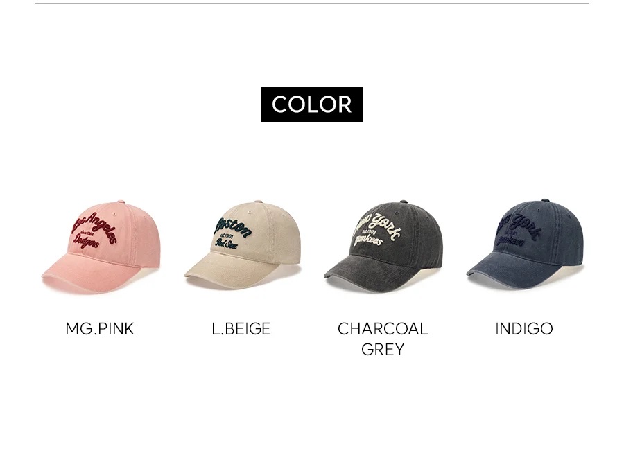 Nón MLB Korea Varsity Lettering Color Denim Unstructured Ball Cap New York Yankees Grey 3ACPDS14N-50CGS 8