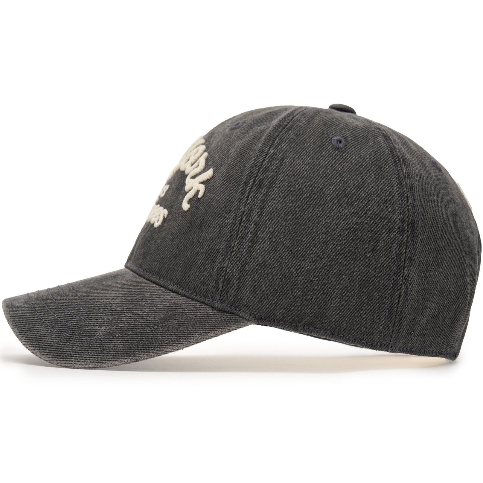 Nón MLB Korea Varsity Lettering Color Denim Unstructured Ball Cap New York Yankees Grey 3ACPDS14N-50CGS 12
