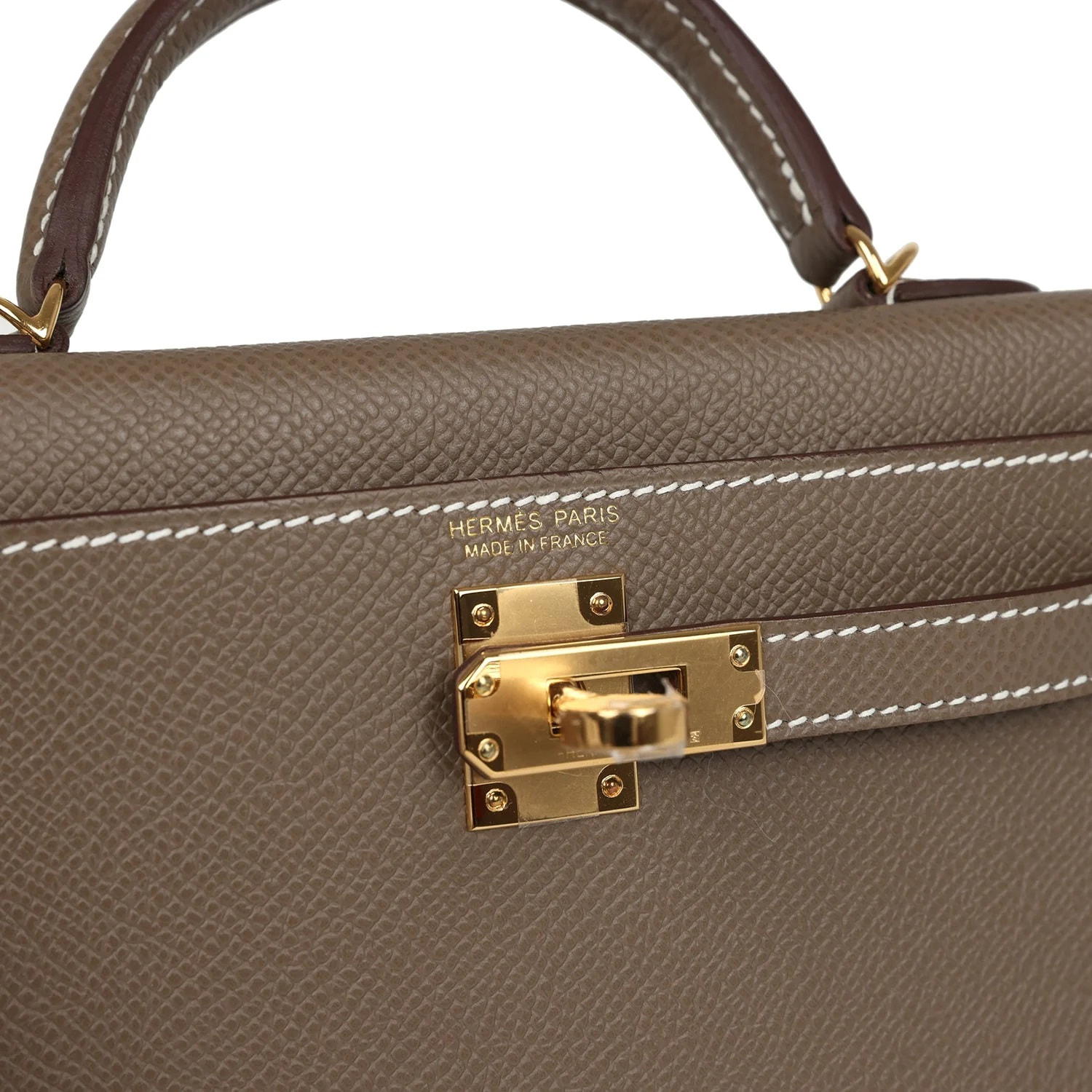 Túi Hermès Kelly Sellier 20 Etoupe Epsom Gold Hardware 6