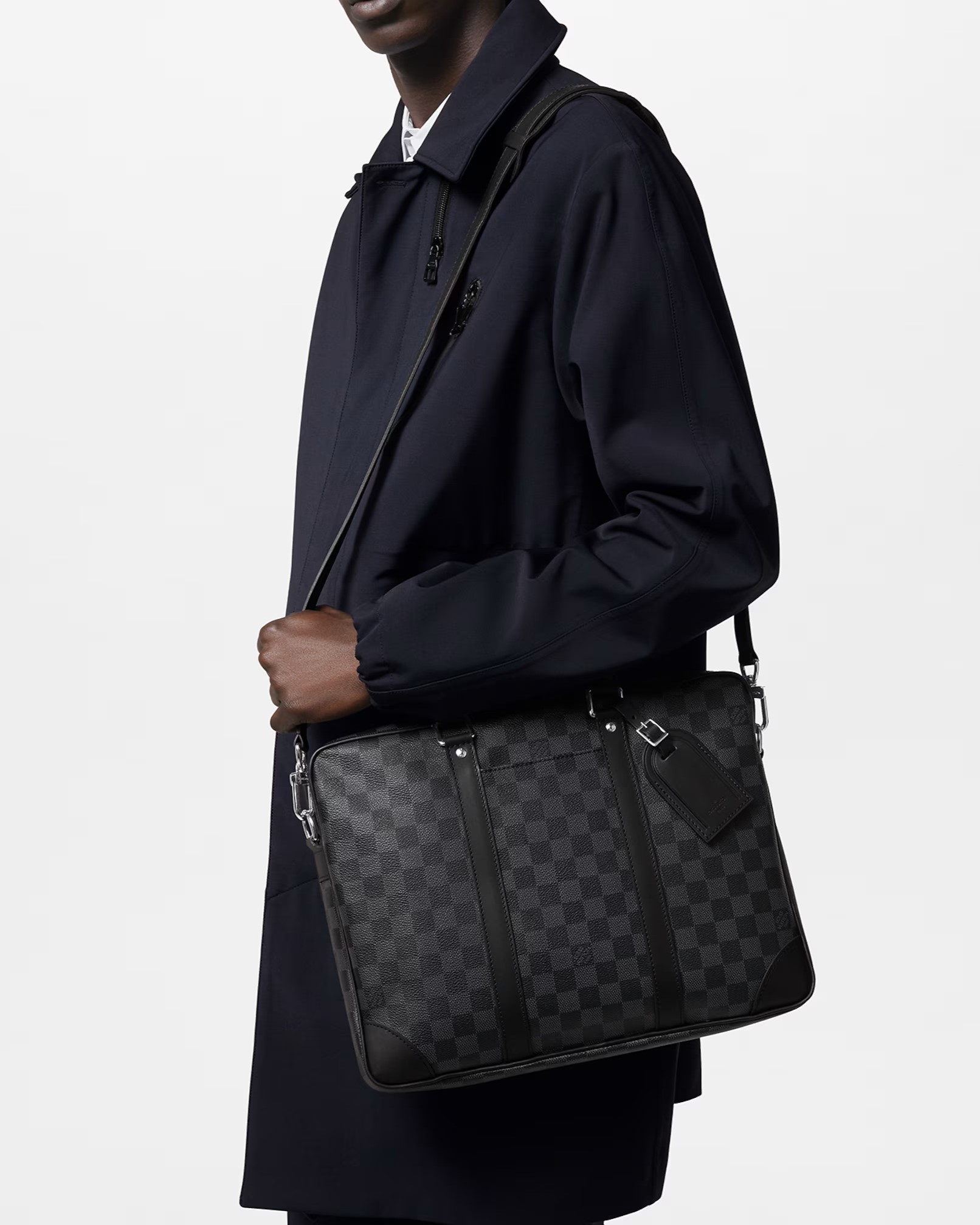 Cặp Xách Tay Công Sở Louis Vuitton Porte-Documents Voyage NM Damier Graphite Canvas N40445 1