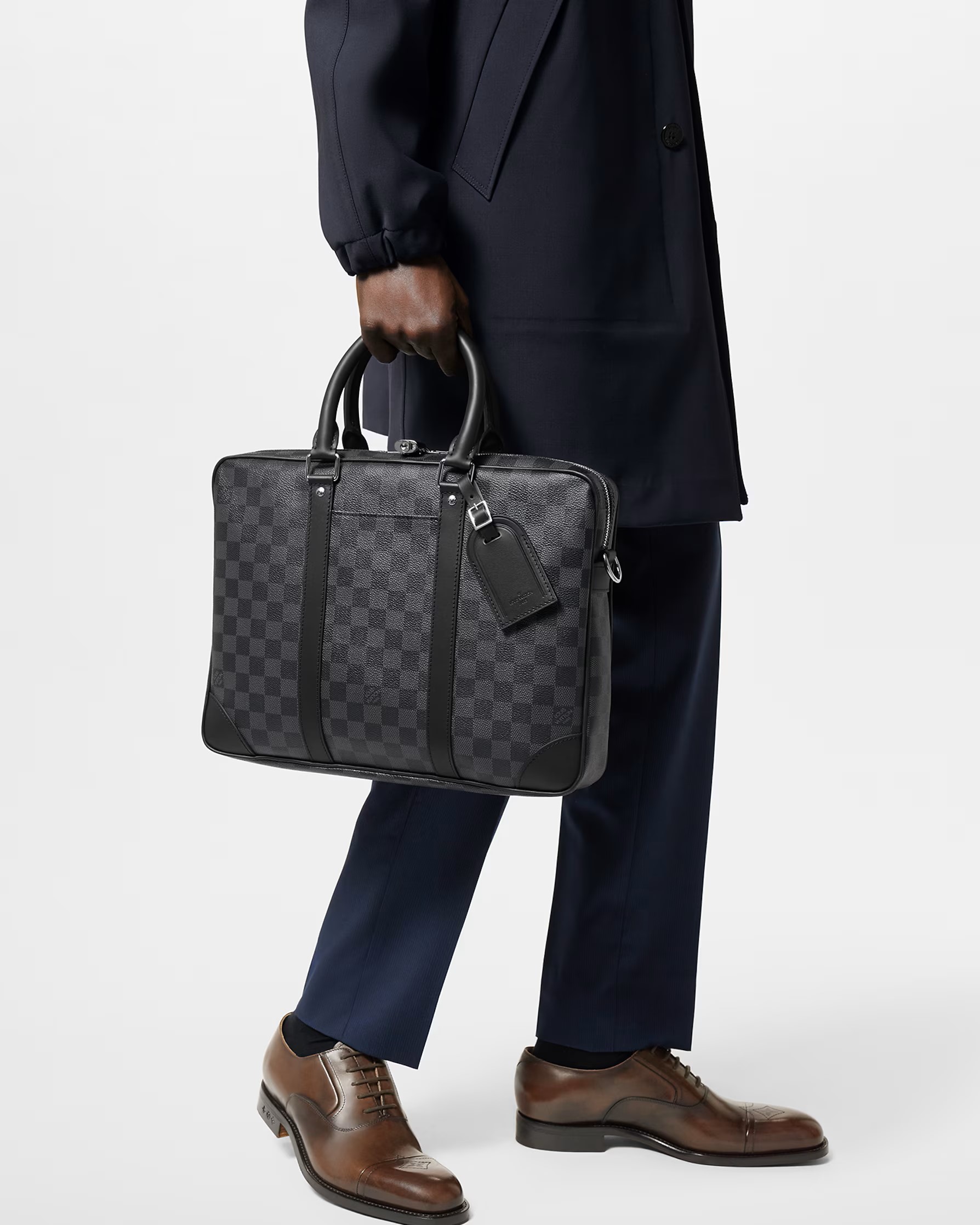 Cặp Xách Tay Công Sở Louis Vuitton Porte-Documents Voyage NM Damier Graphite Canvas N40445 8