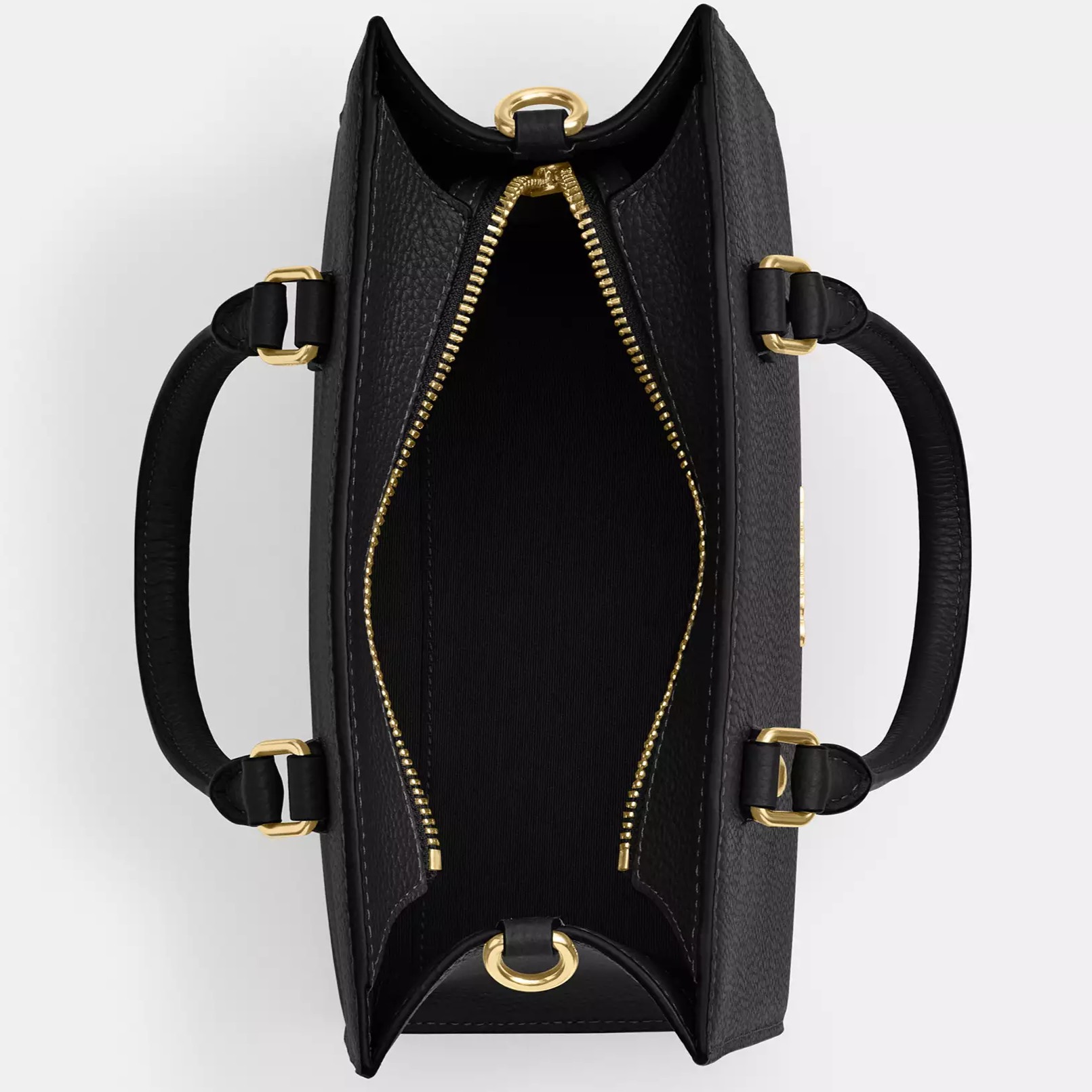 Túi Coach Maggie Small Tote Bag Pebbled Leather Gold Black CY668 2