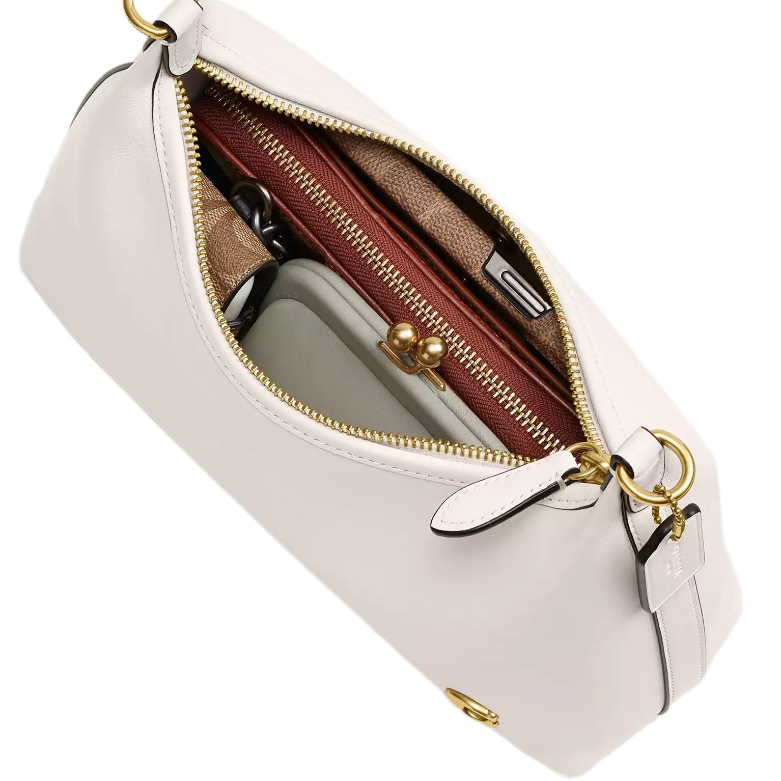 Túi kẹp nách Coach Juliet Shoulder Bag 25 Smooth Leather Chalk CW640 6