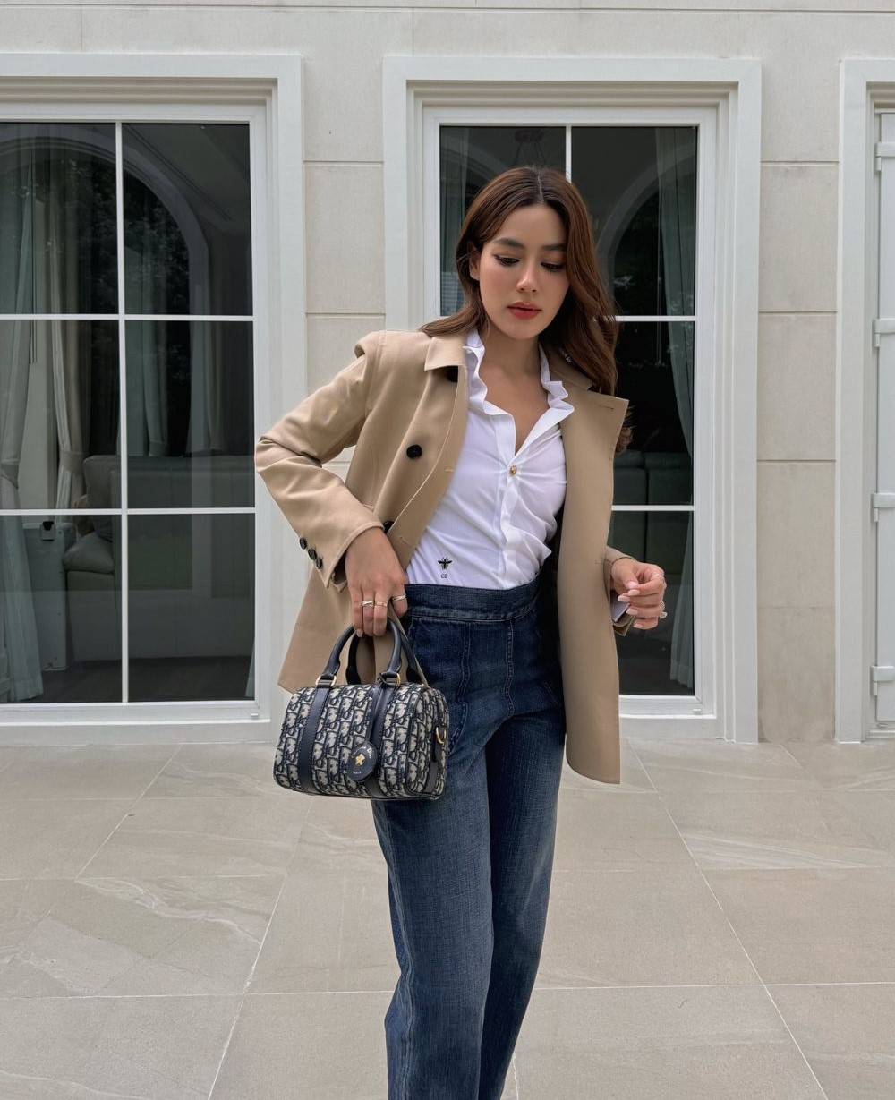 Túi Dior Groove 25 Bag Blue Dior Oblique Jacquard 1