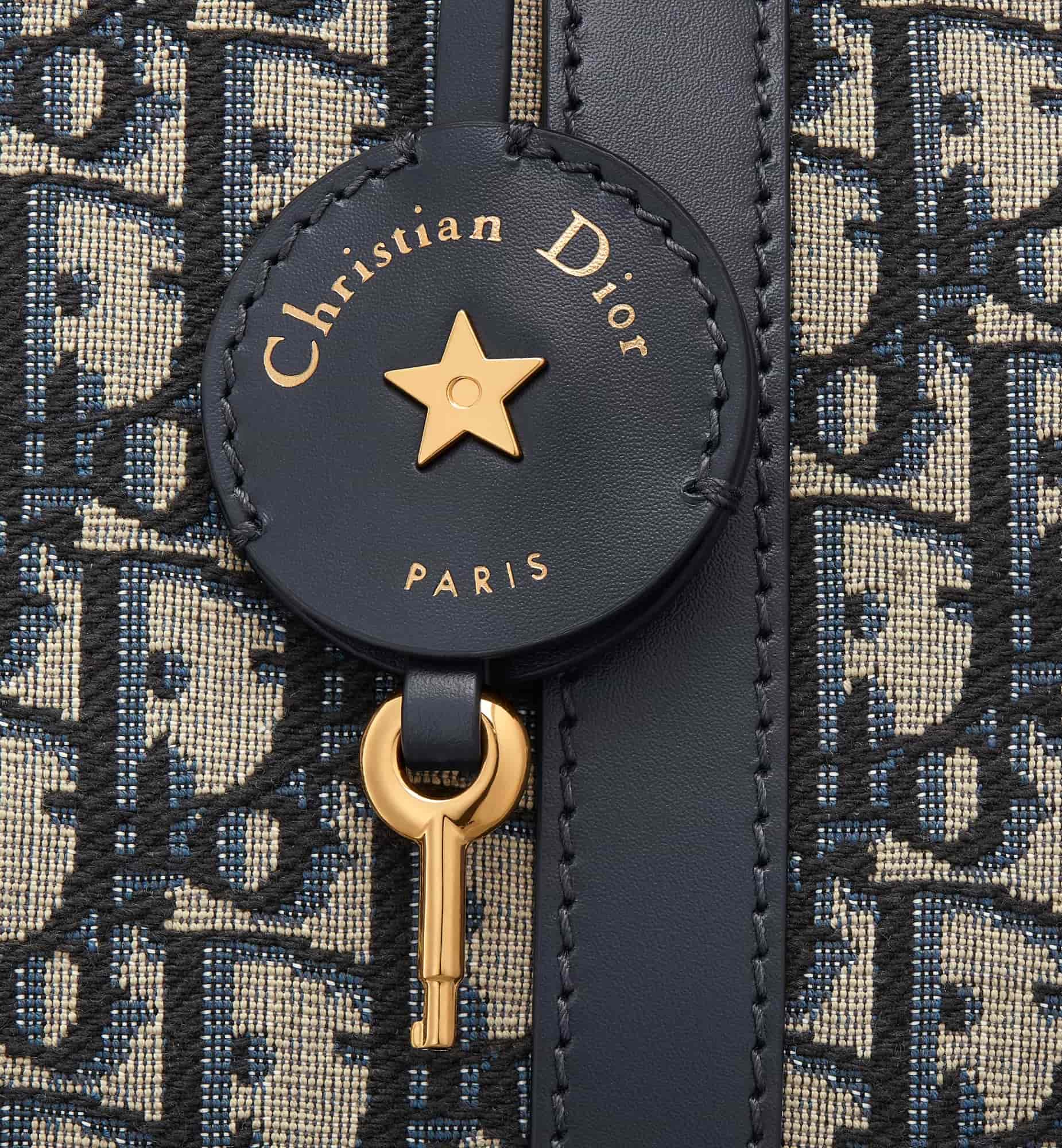 Túi Dior Groove 25 Bag Blue Dior Oblique Jacquard 4