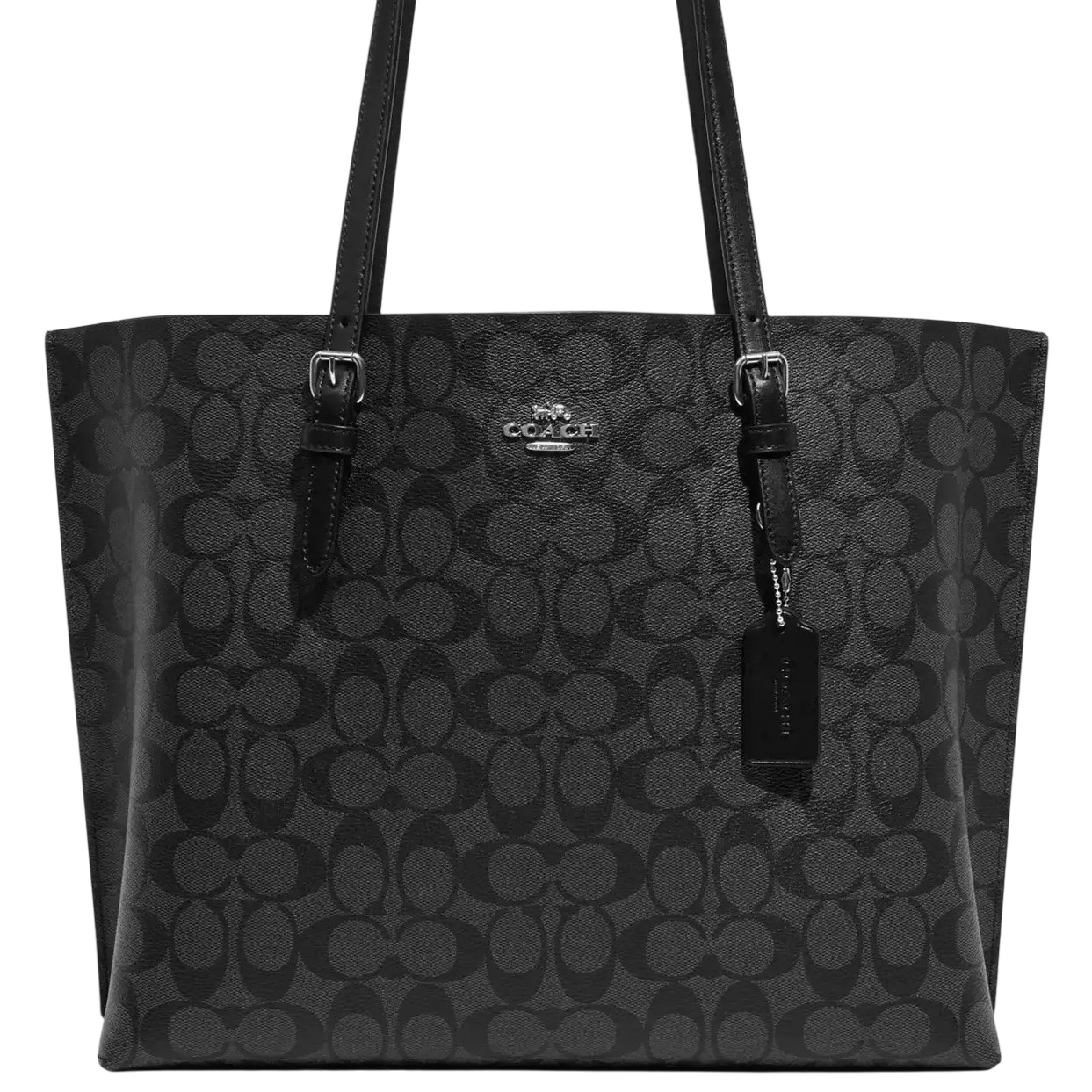 Túi Coach nữ Mollie Tote Bag In Signature Canvas Graphite Black 1665 8
