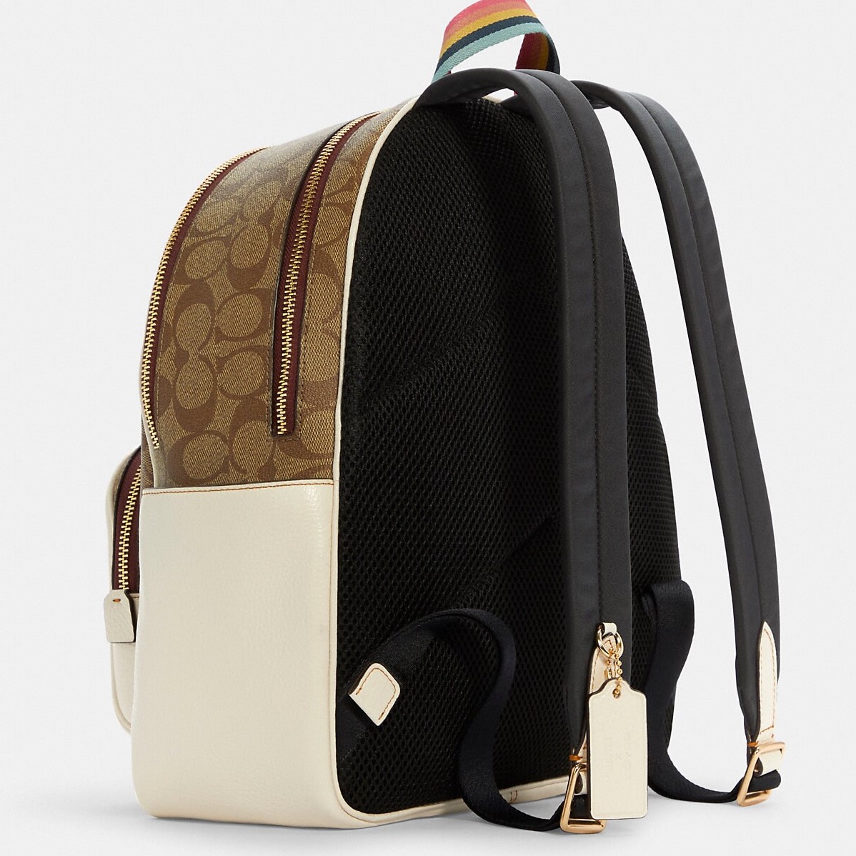 BALO NỮ COACH X PEANUTS COURT BACKPACK IN SIGNATURE CANVAS WITH VARSITY PATCHES C4115 3