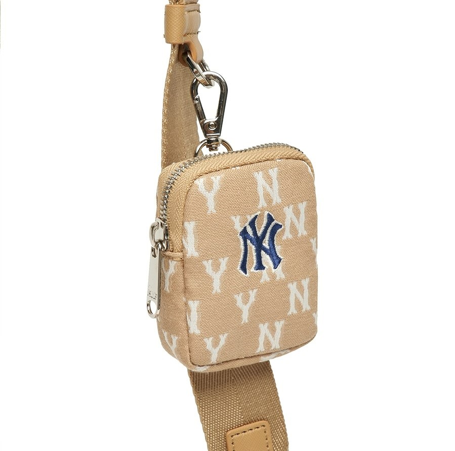 14004 MLB Monogram Crossbag NY Yankees BEIGE