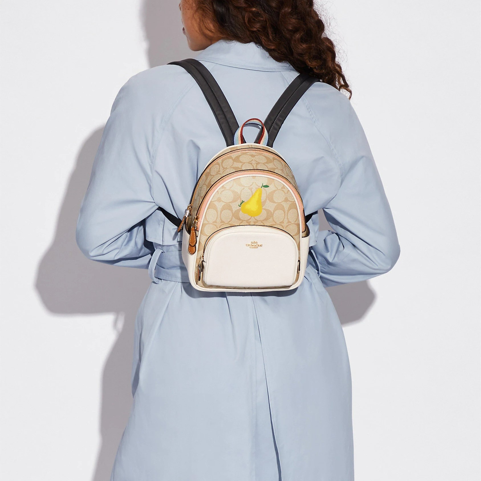 BALO COACH MINI COURT BACKPACK IN SIGNATURE CANVAS WITH PEAR 2