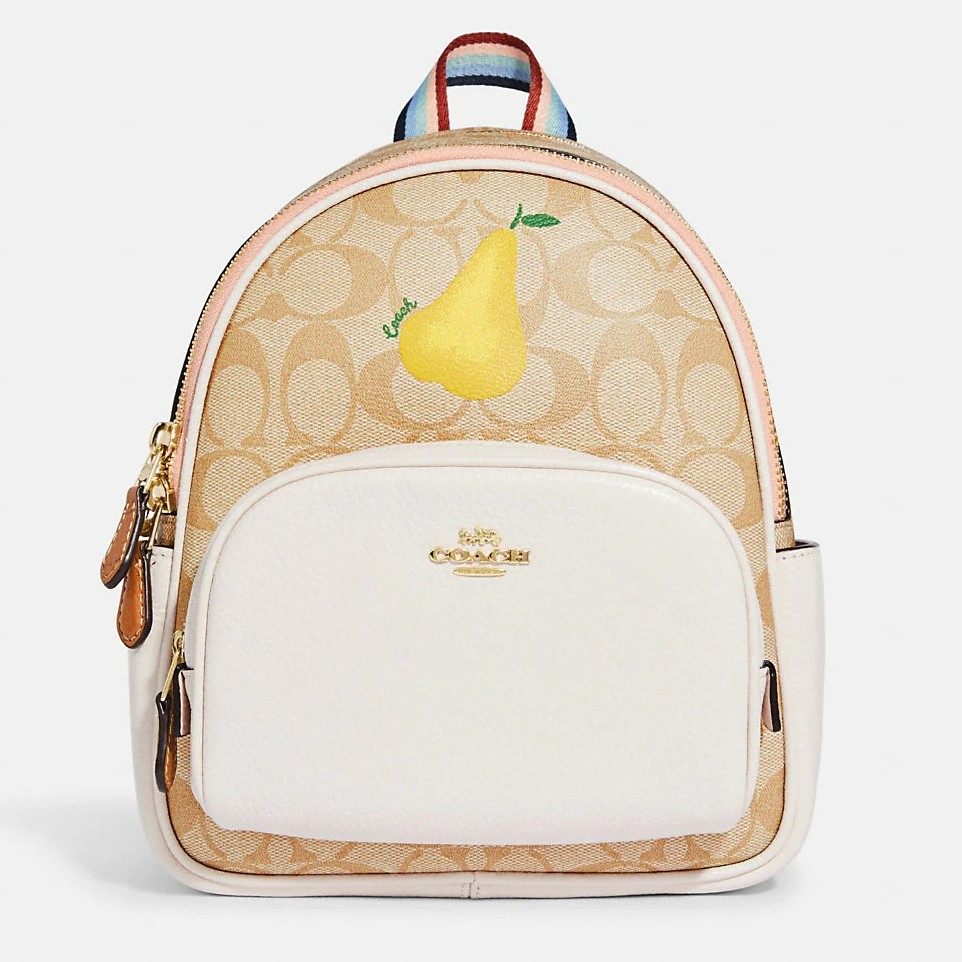 BALO COACH MINI COURT BACKPACK IN SIGNATURE CANVAS WITH PEAR 3