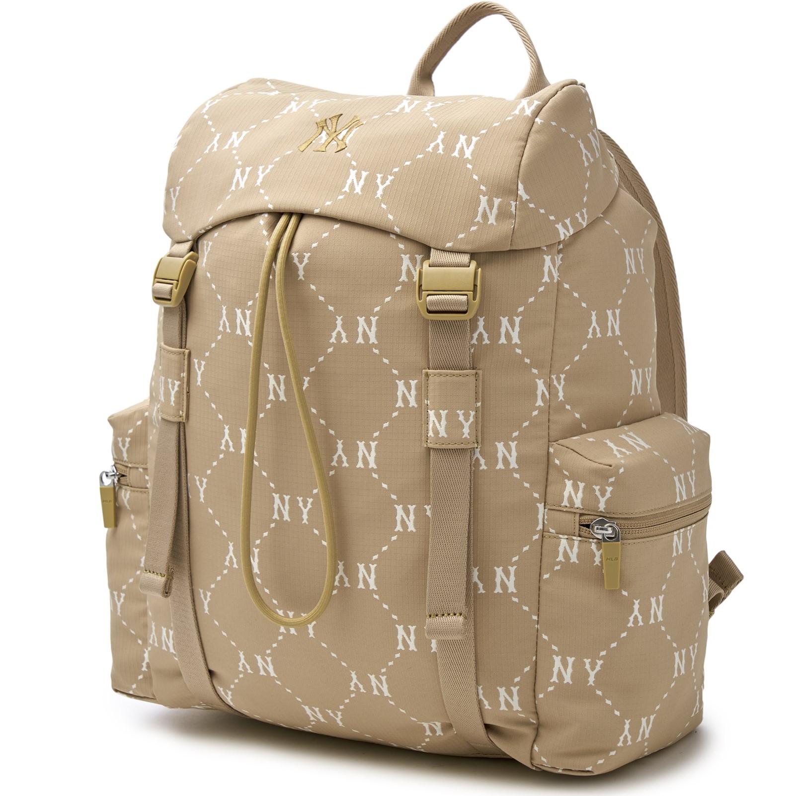 Balo MLB Diamond Monogram Sportive Backpack New York Yankees Beige 3ABKM035N-50BGD 8