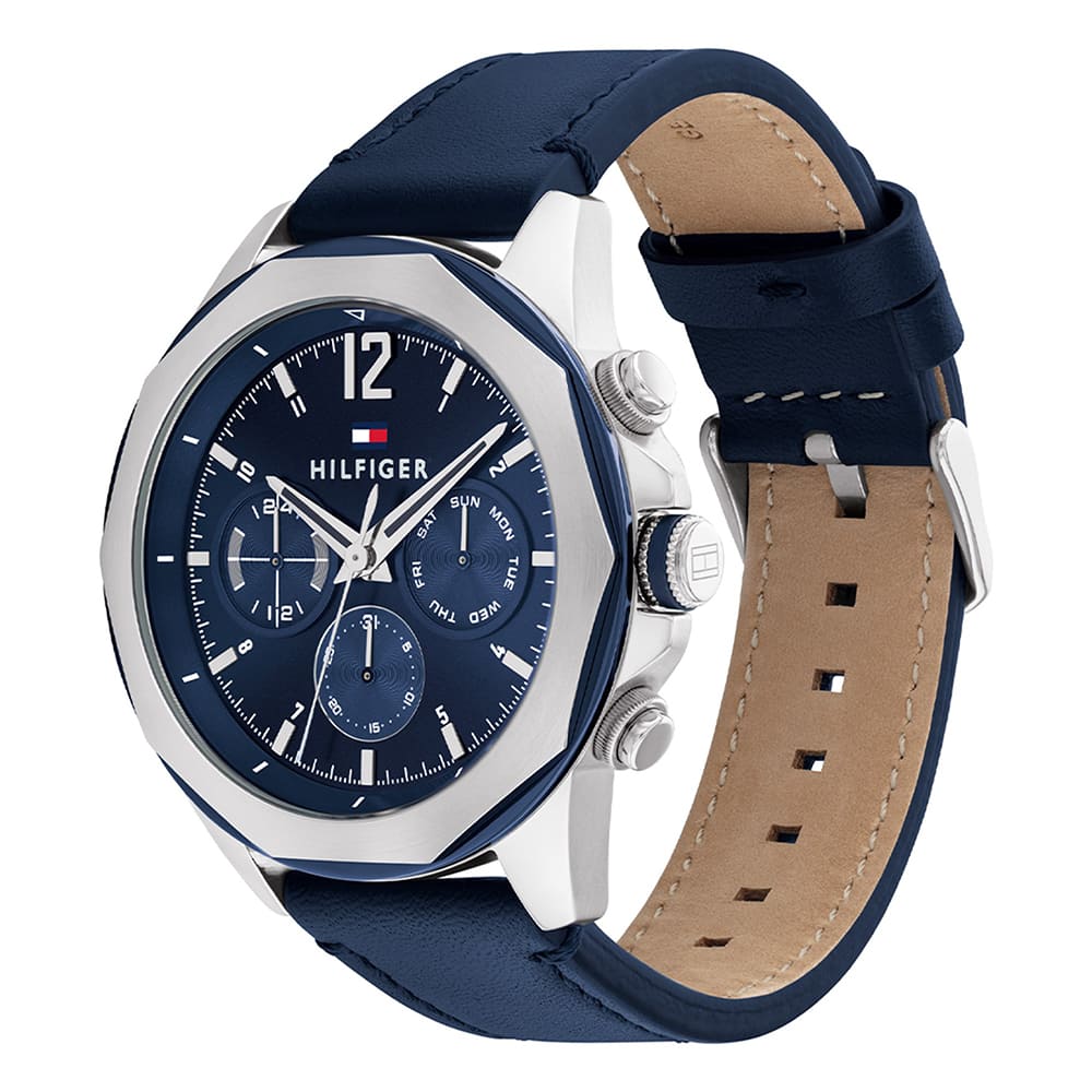Đồng hồ nam Tommy Hilfiger Jameson Blue Leather Strap Watch TH1792063 7