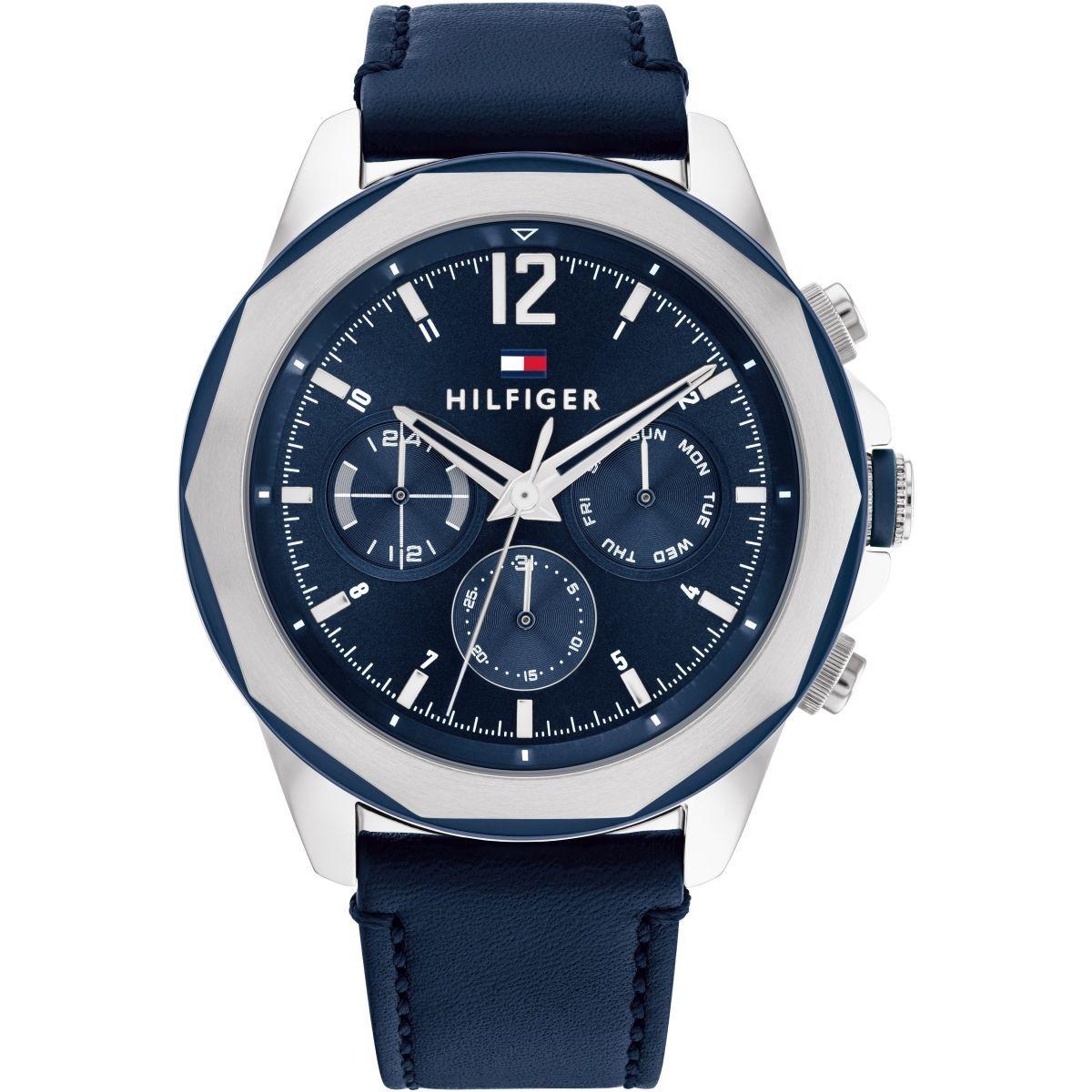Đồng hồ nam Tommy Hilfiger Jameson Blue Leather Strap Watch TH1792063 4