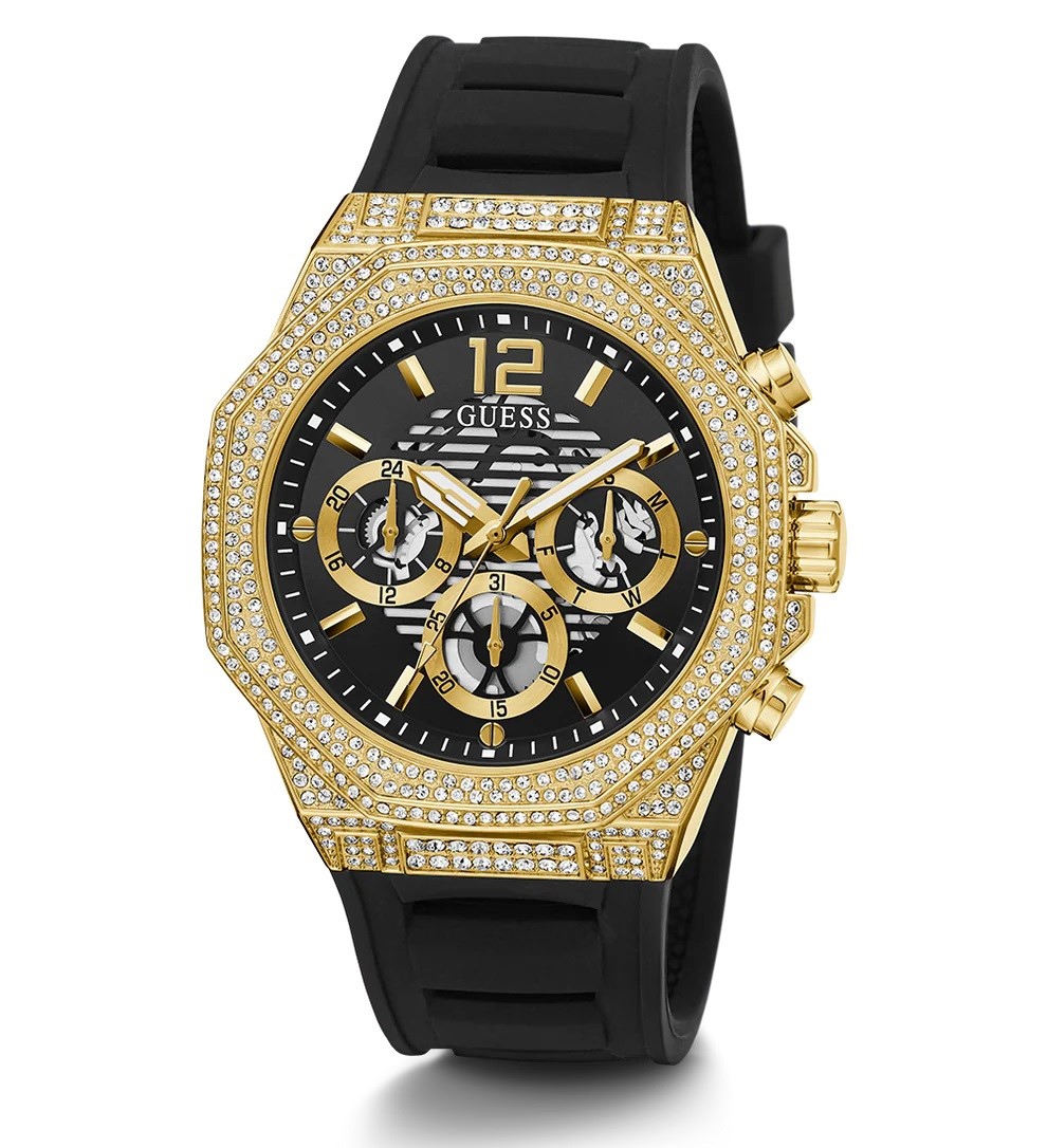 Đồng hồ nam Guess Mens Black Gold Tone Multi-function Watch GW0518G2 7