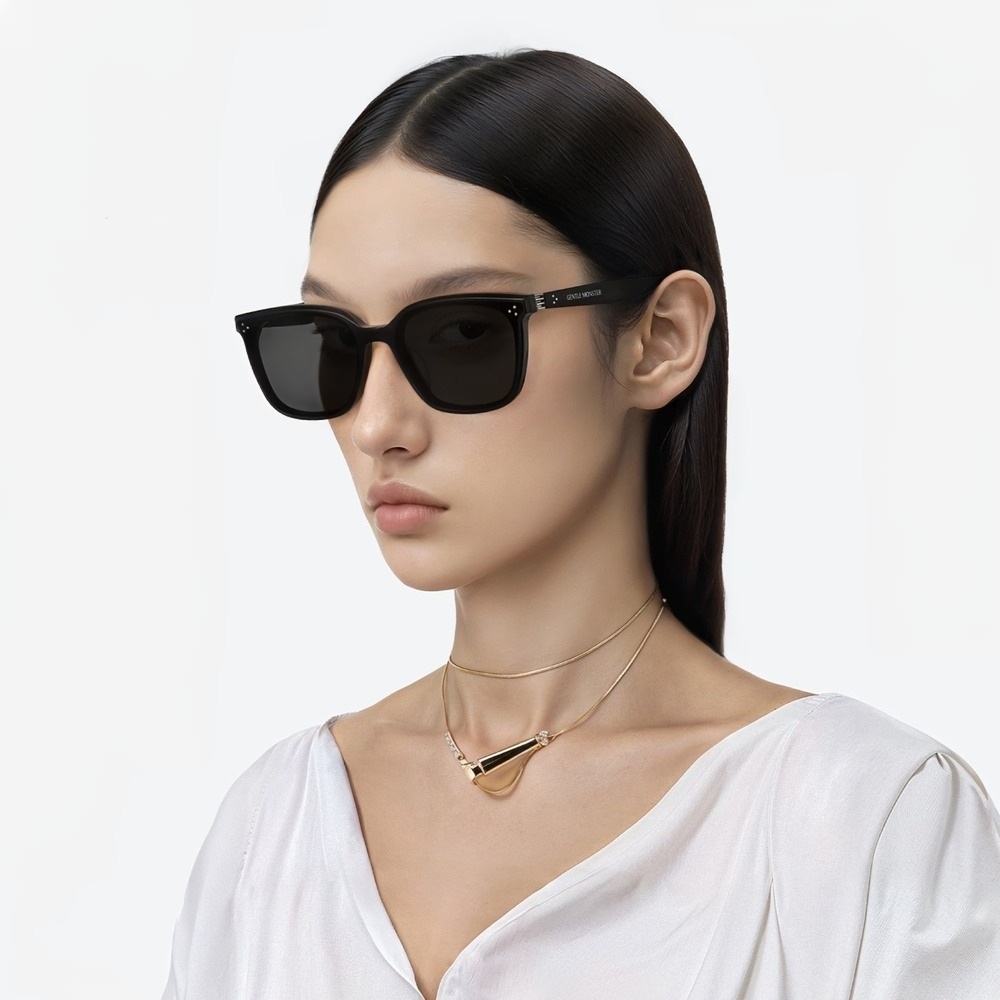 Mắt Kính GM Gentle Monster By Row 01 Black Lenses Black Acetate Frame 23