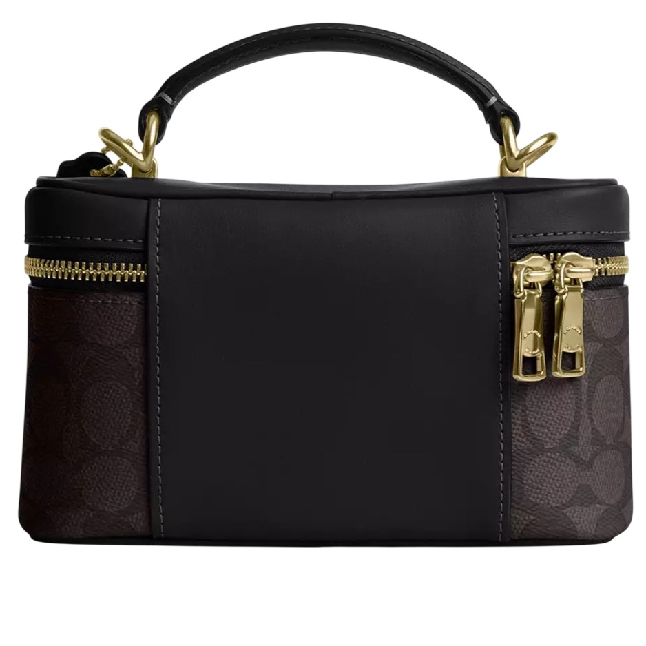 Túi Coach Rainer Crossbody Bag 18 In Signature Canvas Walnut Black CEO23 4