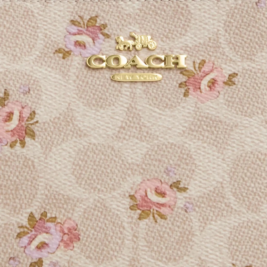 Ví Coach Large Corner Zip Wristlet In Signature Canvas Sand Multi CBA72 3