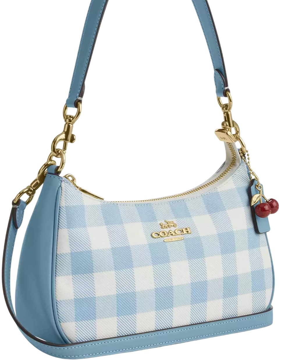 Túi Coach Teri Shoulder Bag With Gingham Print And Charm CES65 5