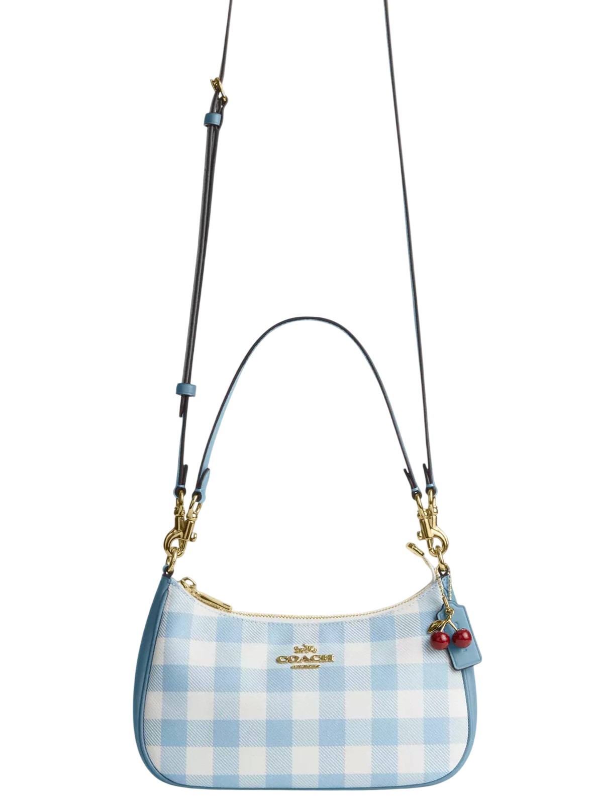 Túi Coach Teri Shoulder Bag With Gingham Print And Charm CES65 9