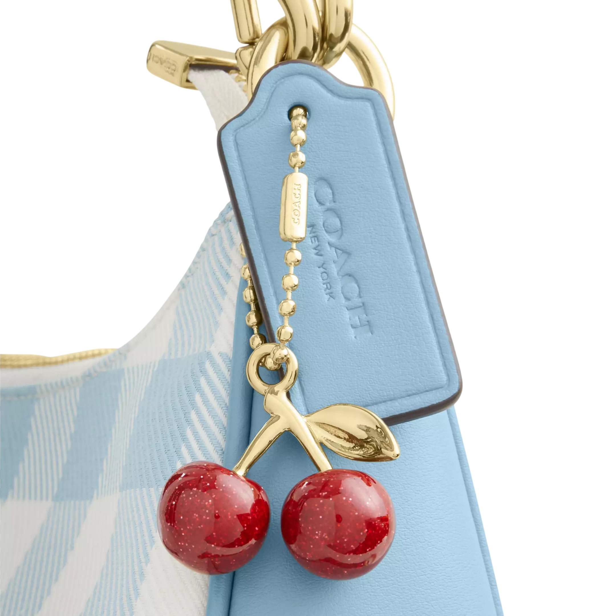 Túi Coach Teri Shoulder Bag With Gingham Print And Charm CES65 10