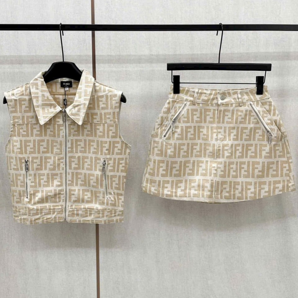 Set áo sát nách váy ngắn nữ Fendi 1