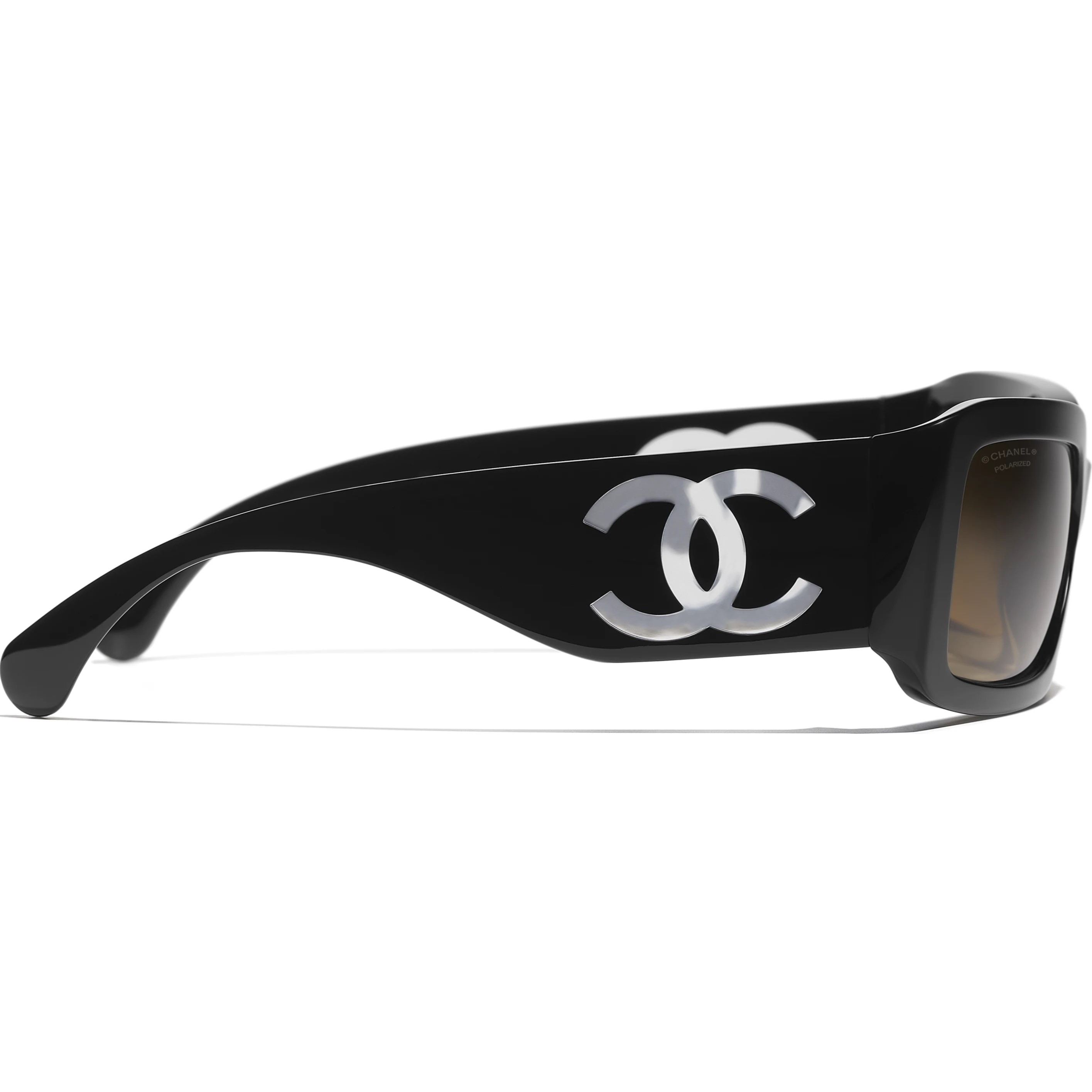 Mắt kính Chanel Rectangle Sunglasses With Acetate Frame Black 5526 4