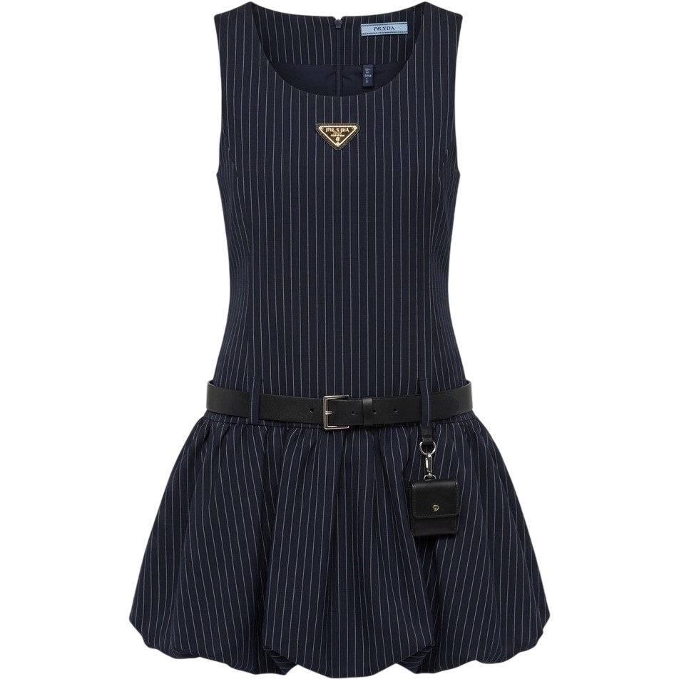 Áo đầm ba lỗ phối thắt lưng Prada 1
