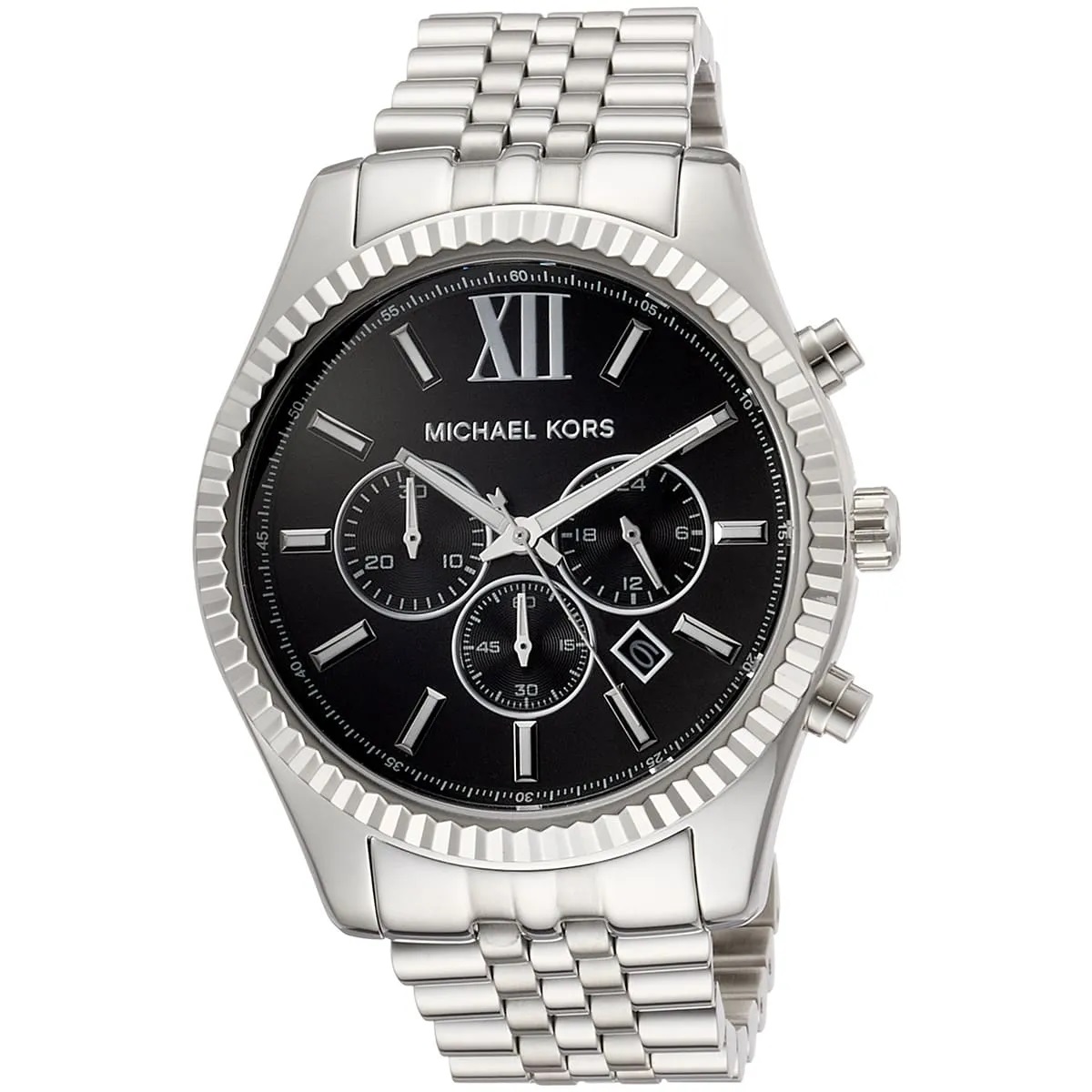 Đồng hồ nam Michael Kors Oversized Lexington Silver-Tone Watch MK8602 15