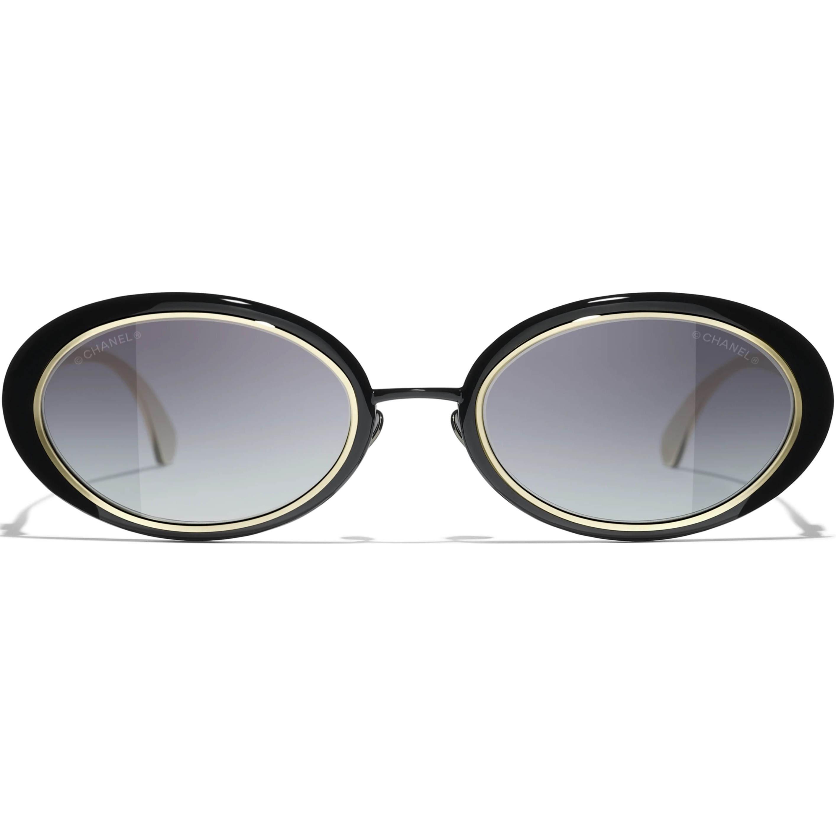 Kính mát Chanel Oval Sunglasses Black 9578B 5