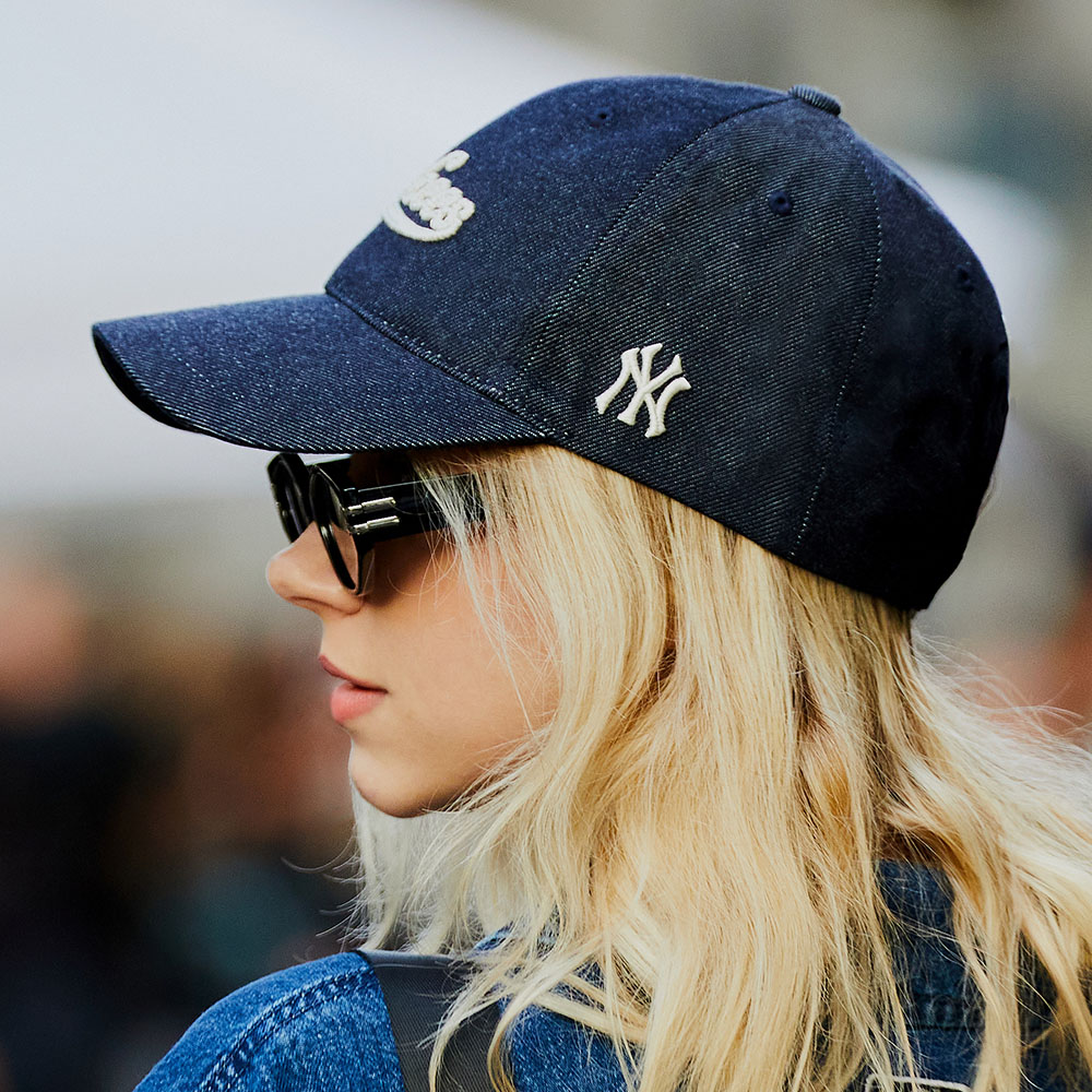 Nón MLB Denim Adjustable Soft Top Baseball Cap New York Yankees 3ACPQM04N-50NYD 17