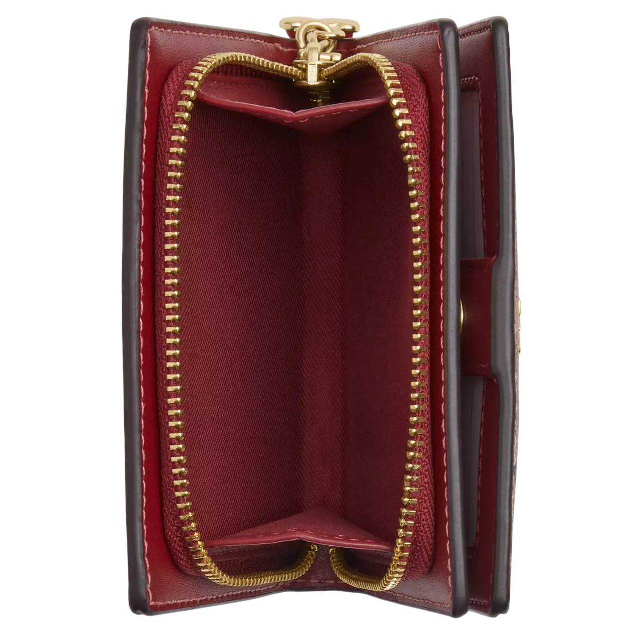 Ví nữ ngắn Coach Snap Wallet In Signature Canvas With Cherry Print CZ347 3