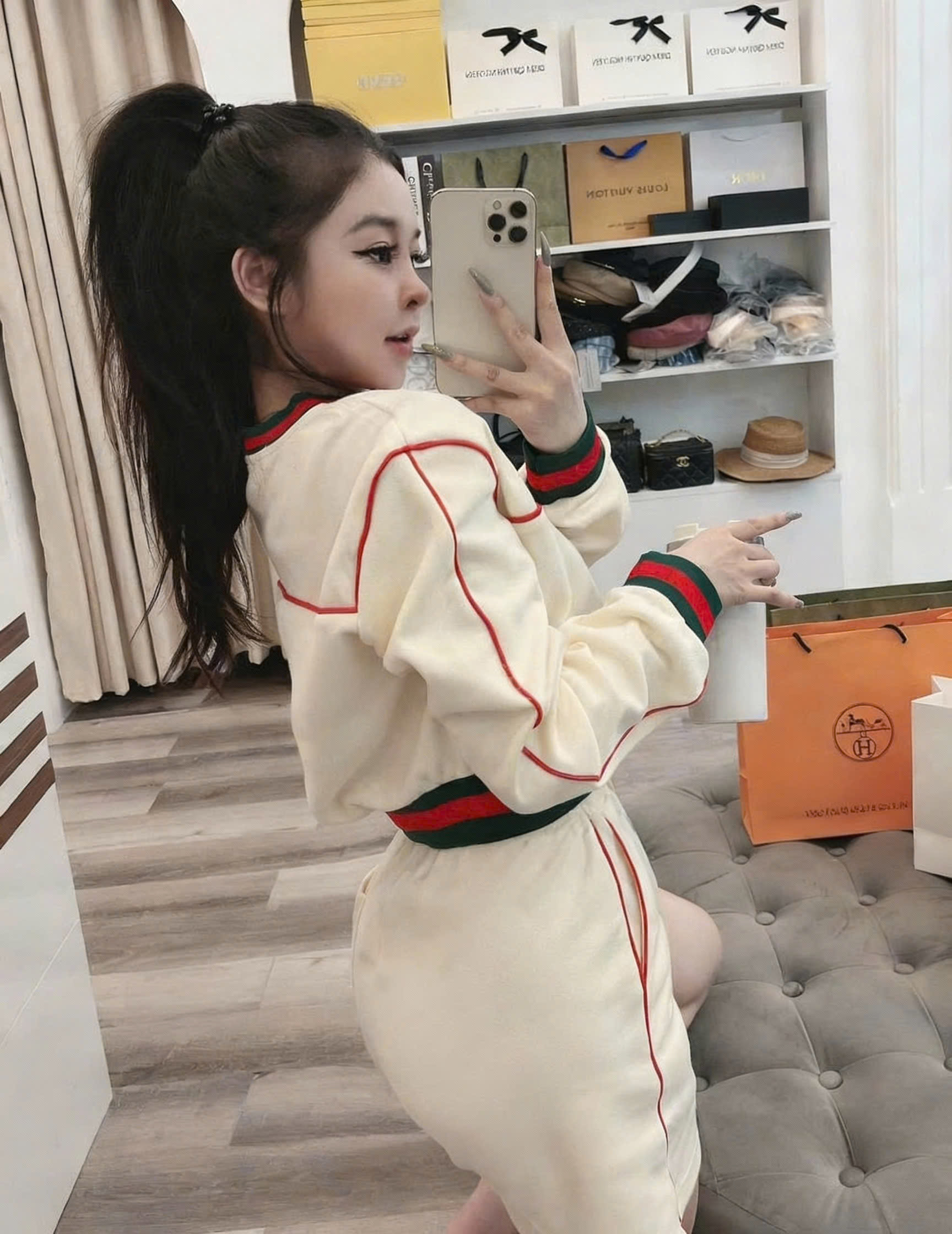 Set áo quần ngắn thun Gucci 1