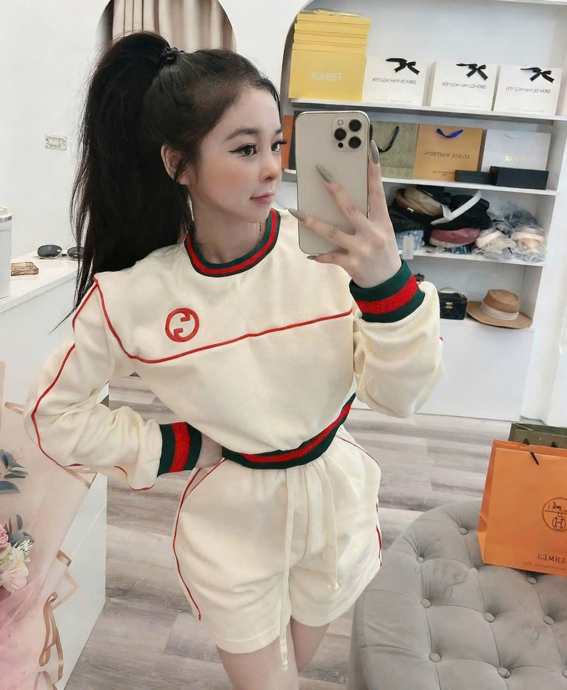 Set áo quần ngắn thun Gucci 2