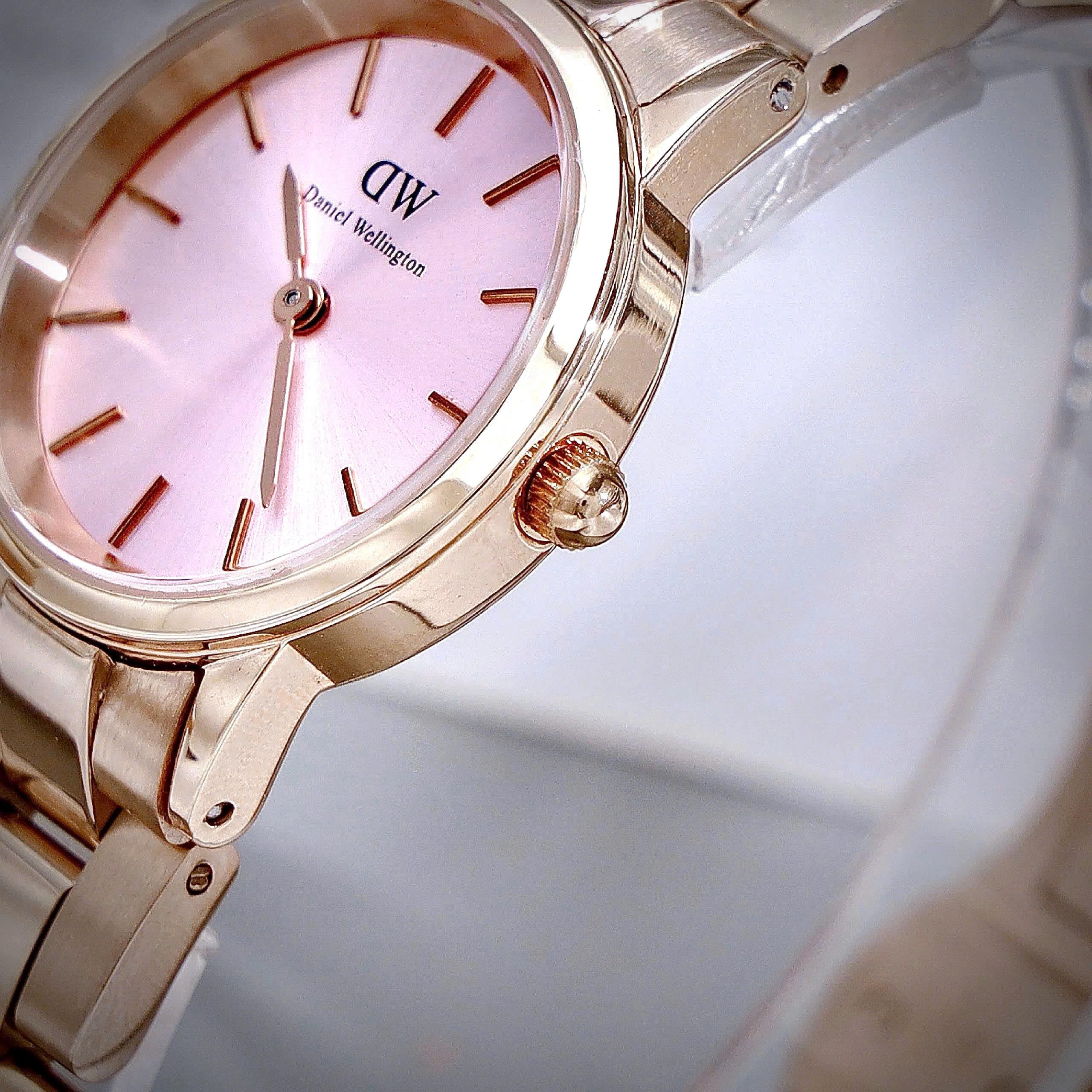 Đồng hồ nữ Daniel Wellington Iconic Link Melrose Light Pink Dial Watch DW00100369 7