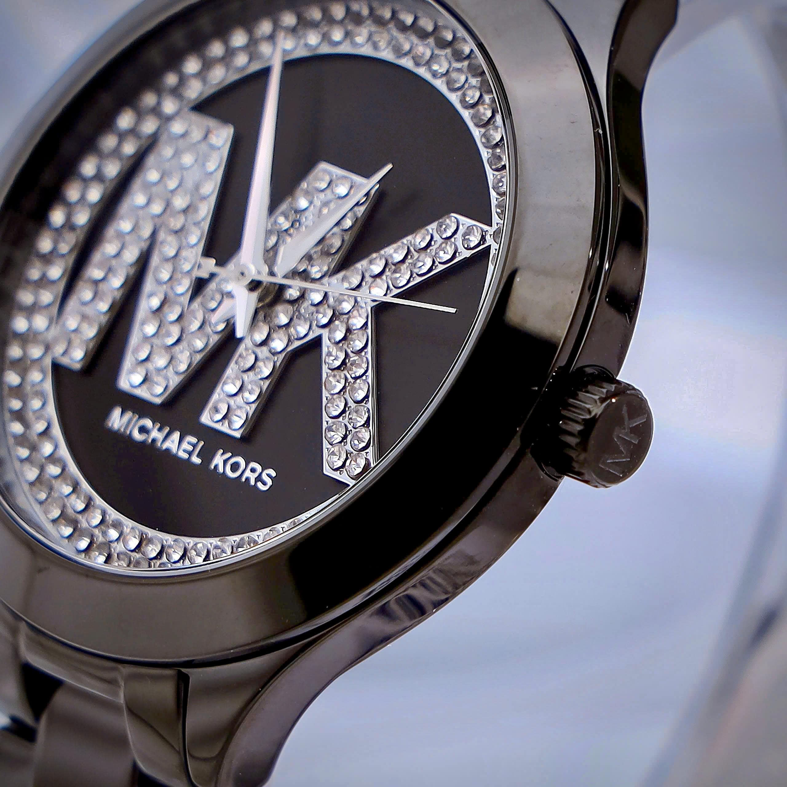 Đồng hồ nữ Michael Kors Aspyn Watch In Black With Pavé and Logo MKO1109 2