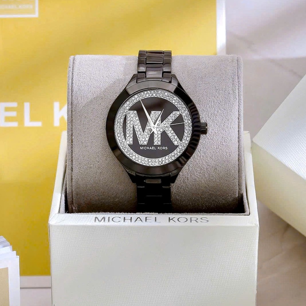 Đồng hồ nữ Michael Kors Aspyn Watch In Black With Pavé and Logo MKO1109 4
