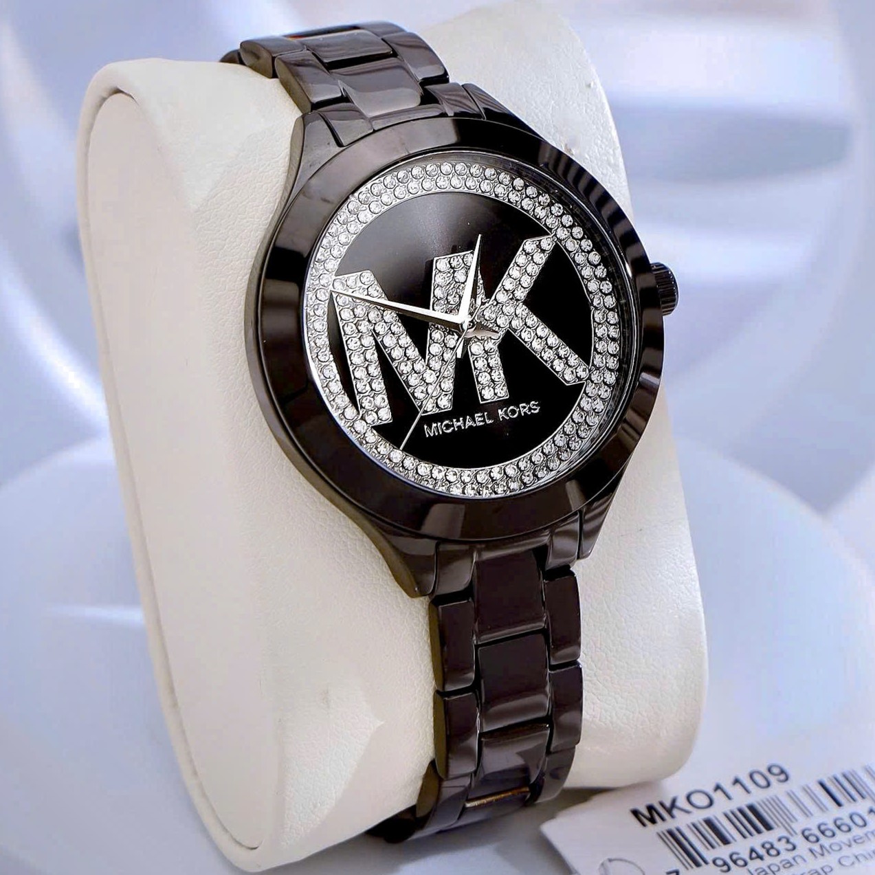 Đồng hồ nữ Michael Kors Aspyn Watch In Black With Pavé and Logo MKO1109 5