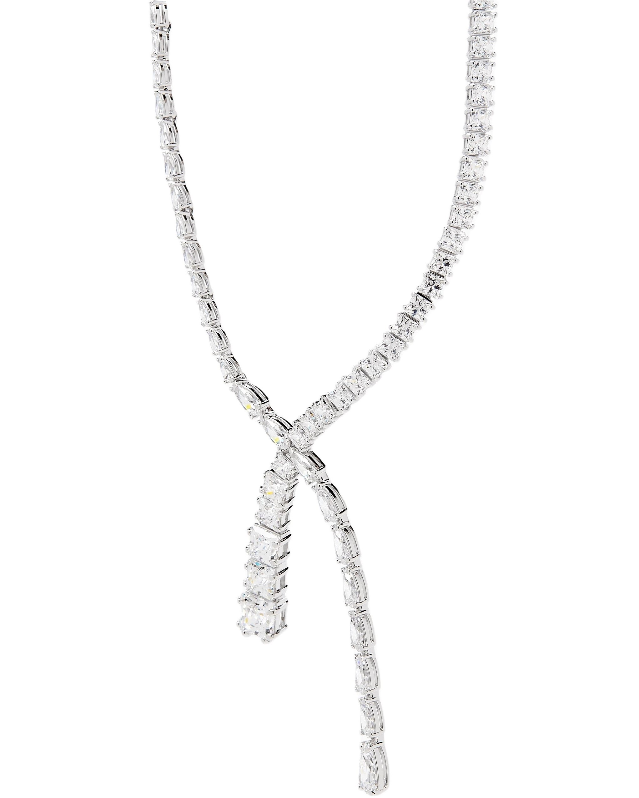 Vòng cổ Swarovski Mixed Cuts Matrix Y Necklace in Rhodium-plated Metal 5692533 1