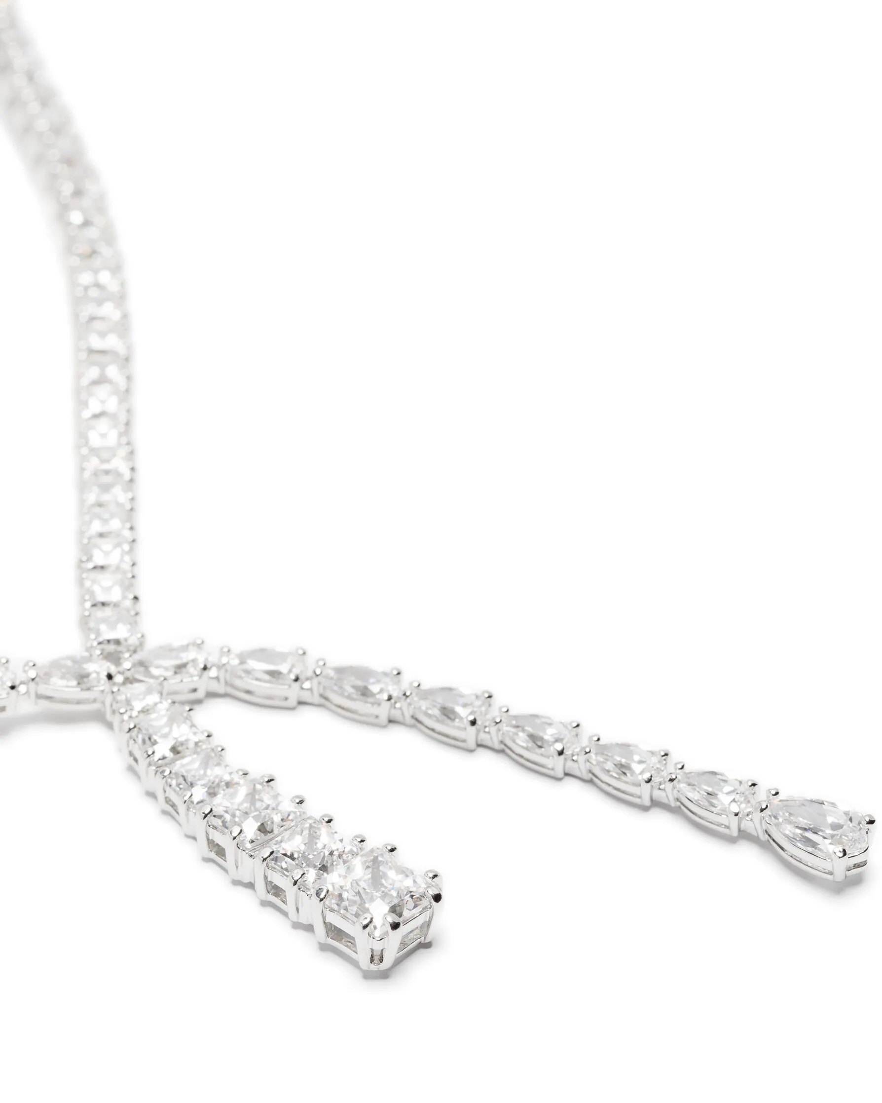 Vòng cổ Swarovski Mixed Cuts Matrix Y Necklace in Rhodium-plated Metal 5692533 4