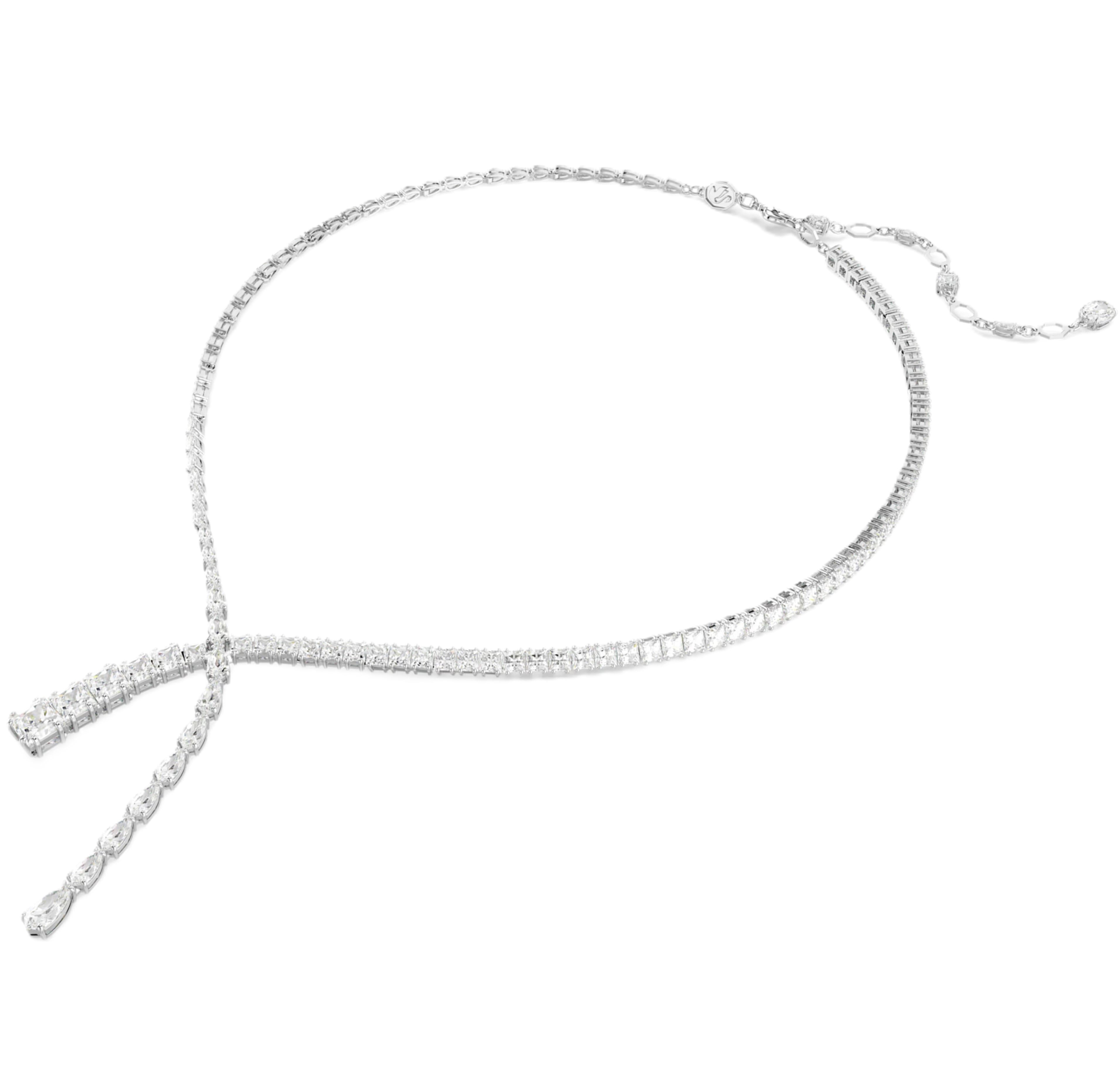 Vòng cổ Swarovski Mixed Cuts Matrix Y Necklace in Rhodium-plated Metal 5692533 7