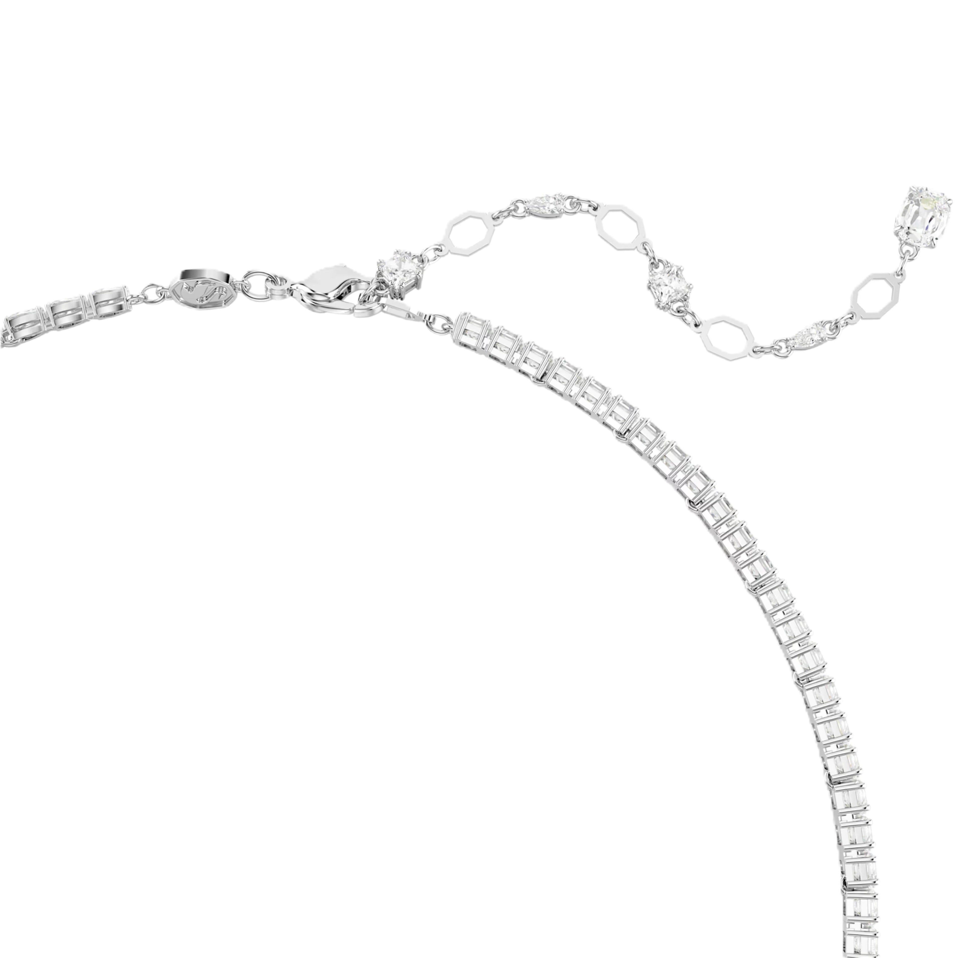 Vòng cổ Swarovski Mixed Cuts Matrix Y Necklace in Rhodium-plated Metal 5692533 5