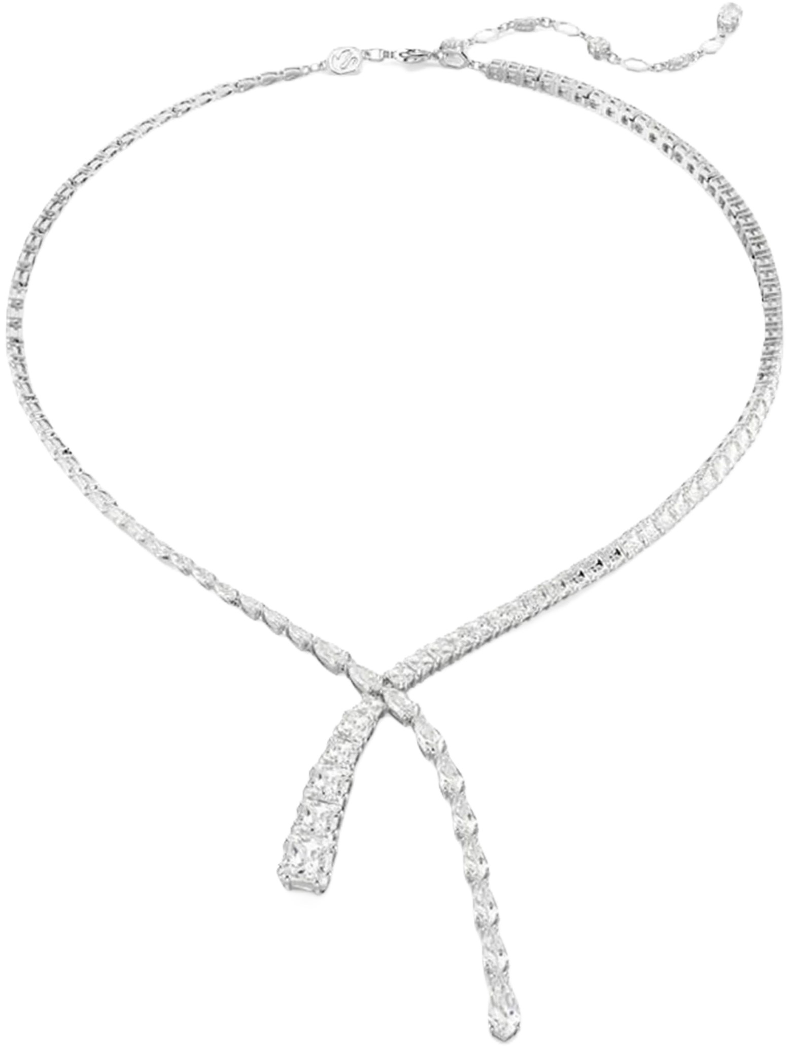 Vòng cổ Swarovski Mixed Cuts Matrix Y Necklace in Rhodium-plated Metal 5692533 9