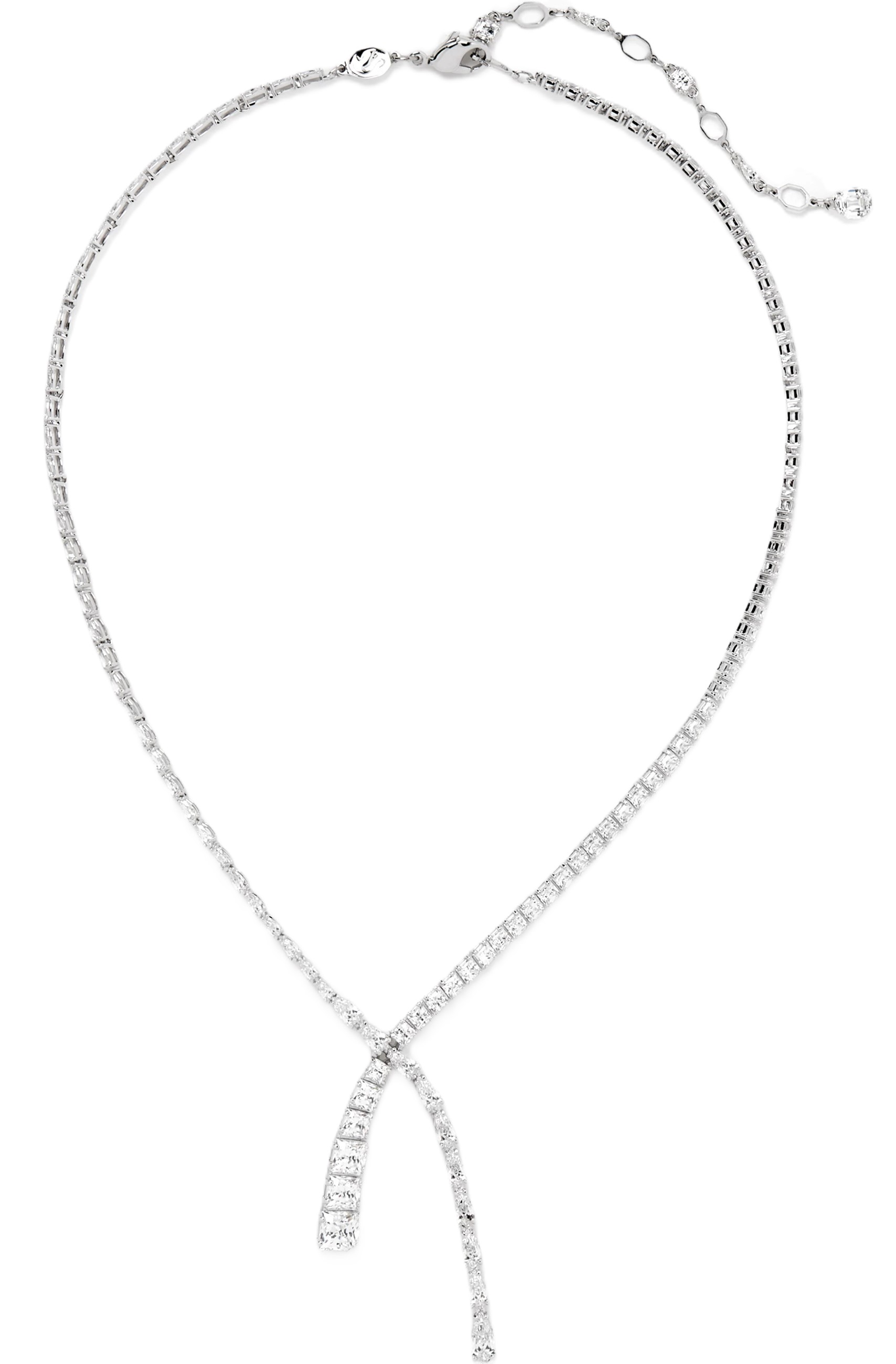 Vòng cổ Swarovski Mixed Cuts Matrix Y Necklace in Rhodium-plated Metal 5692533 16