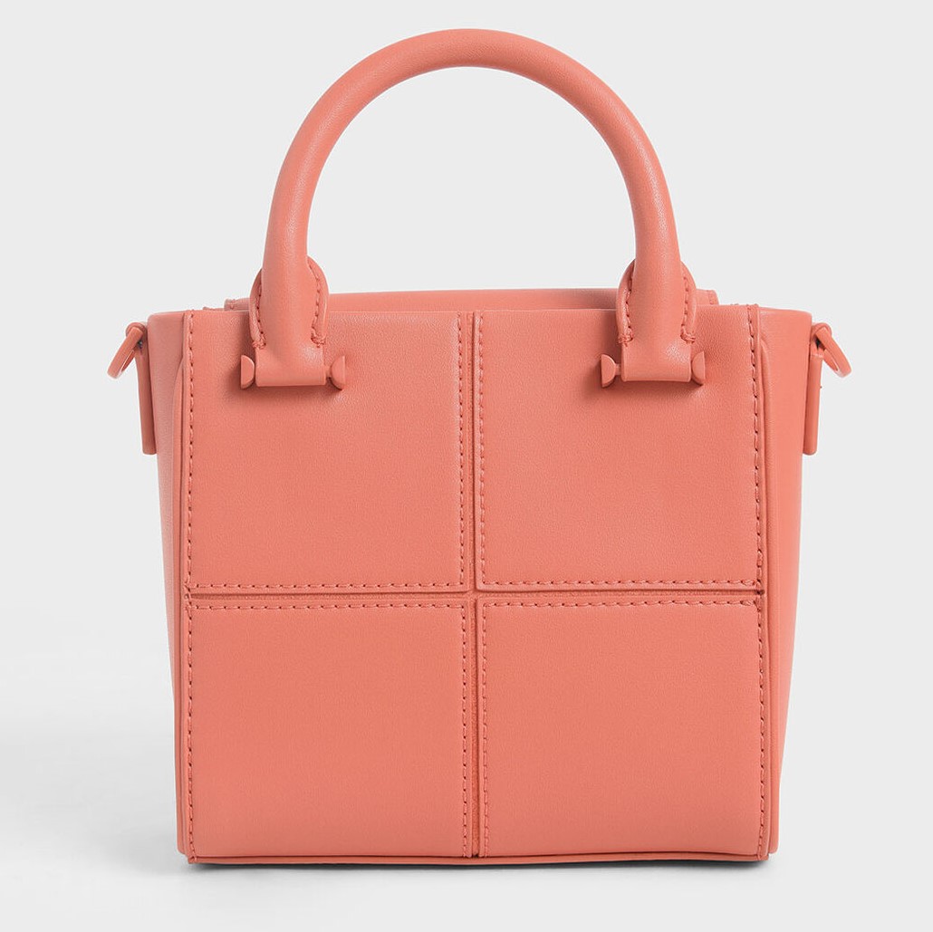 TÚI XÁCH NỮ CHARLES & KEITH TEXTURED PANELLED TOP HANDLE BAG 21