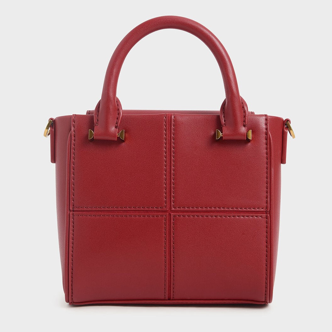 TÚI XÁCH NỮ CHARLES & KEITH TEXTURED PANELLED TOP HANDLE BAG 23