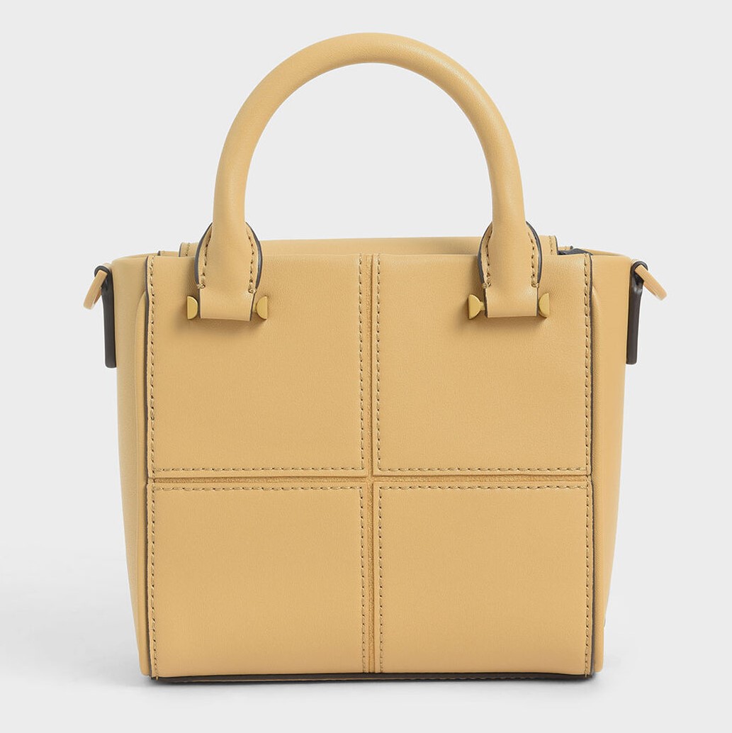 TÚI XÁCH NỮ CHARLES & KEITH TEXTURED PANELLED TOP HANDLE BAG 34
