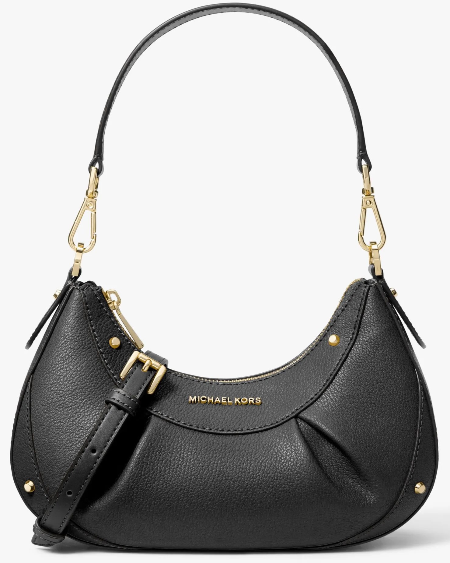 Túi xách MK nữ Michael Kors Enzo Small Convertible Pouchette Crossbody Bag Black 1